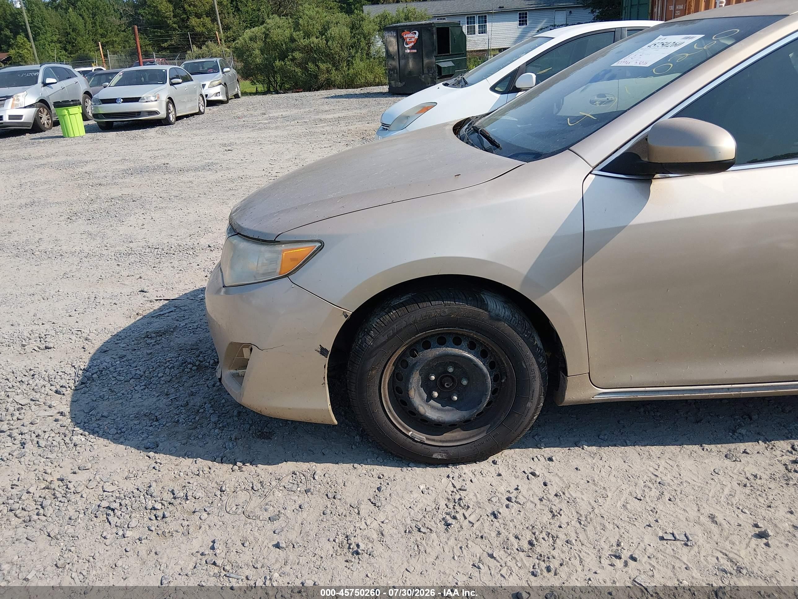2012 Toyota Camry Le Beige vin: 4T1BF1FK0CU078664