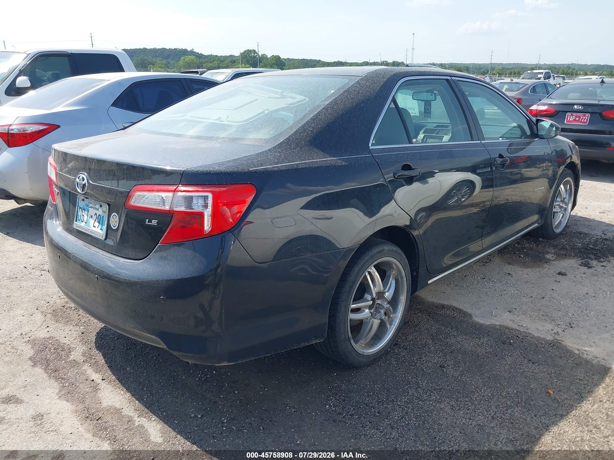 2012 Toyota Camry Le Black vin: 4T1BF1FK0CU110500