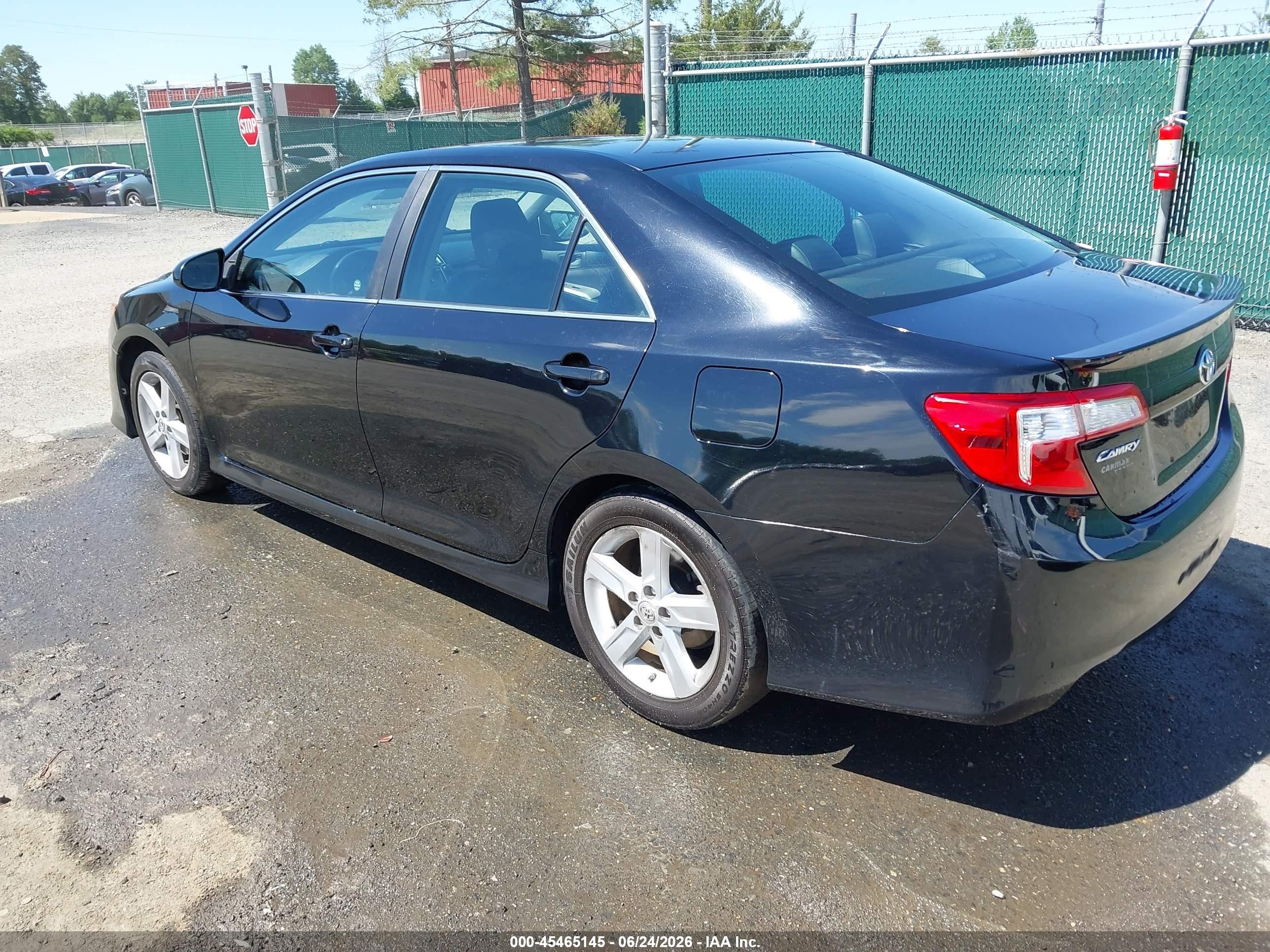 2012 Toyota Camry Se Black vin: 4T1BF1FK0CU110819