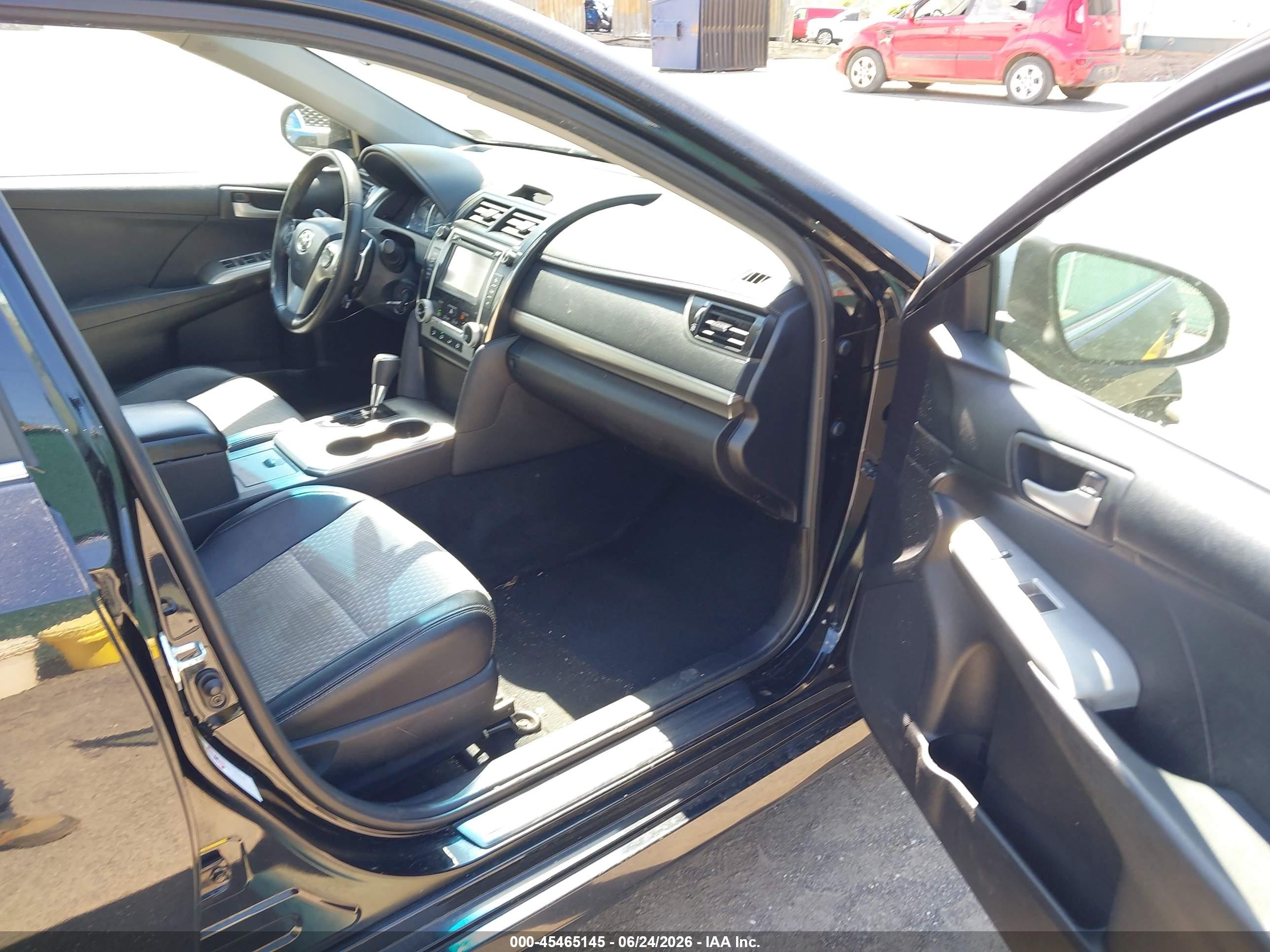 2012 Toyota Camry Se Black vin: 4T1BF1FK0CU110819