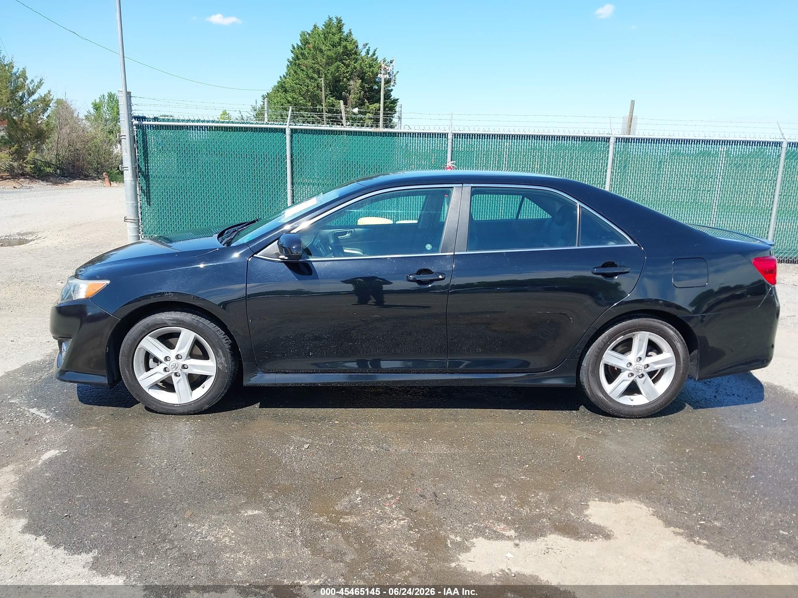 2012 Toyota Camry Se Black vin: 4T1BF1FK0CU110819
