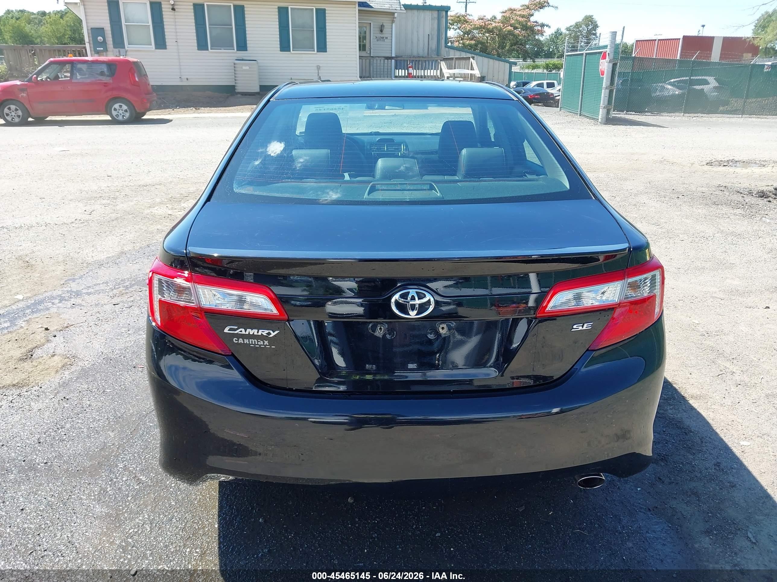 2012 Toyota Camry Se Black vin: 4T1BF1FK0CU110819