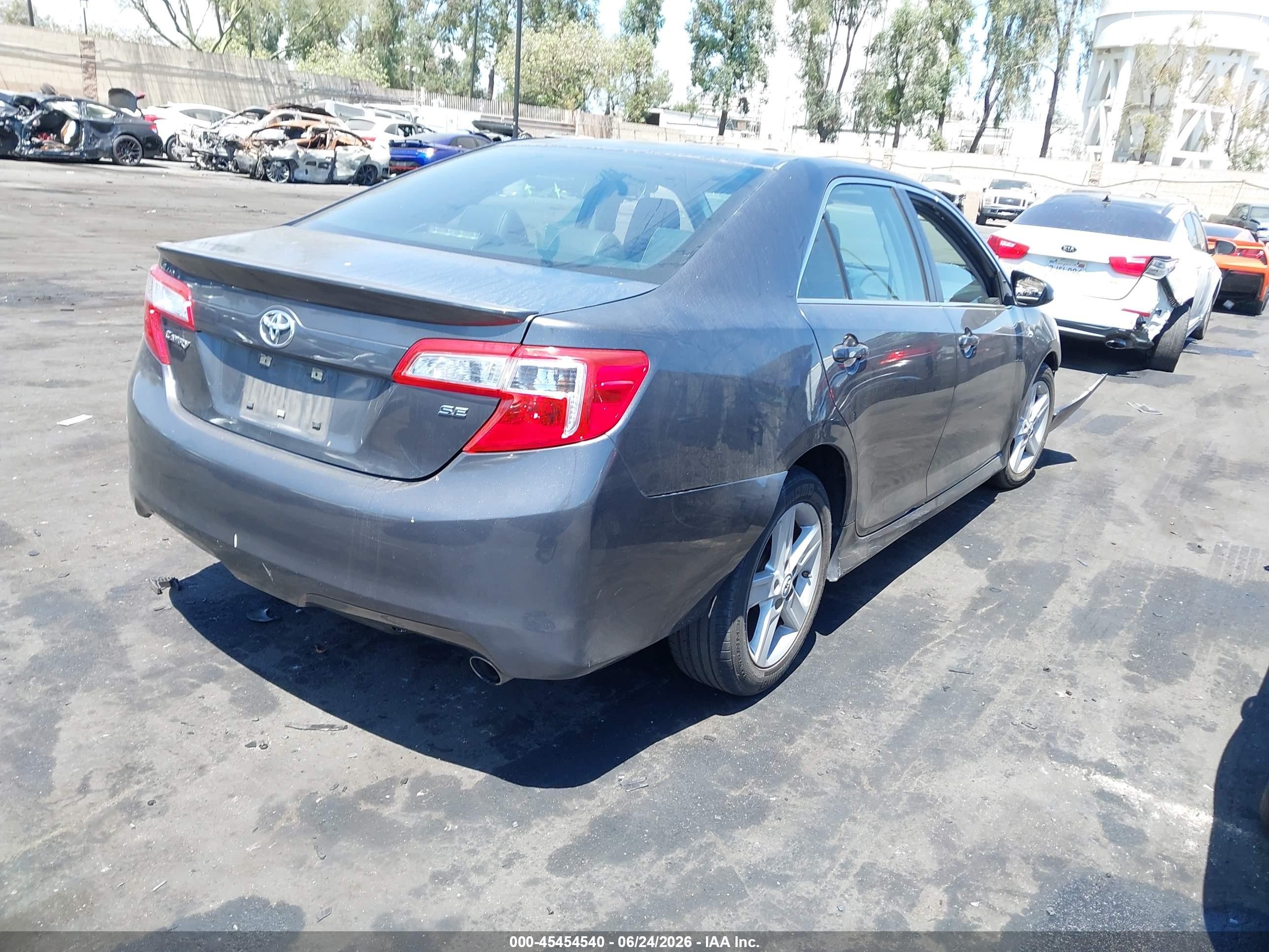 2012 Toyota Camry Se Gray vin: 4T1BF1FK0CU116944