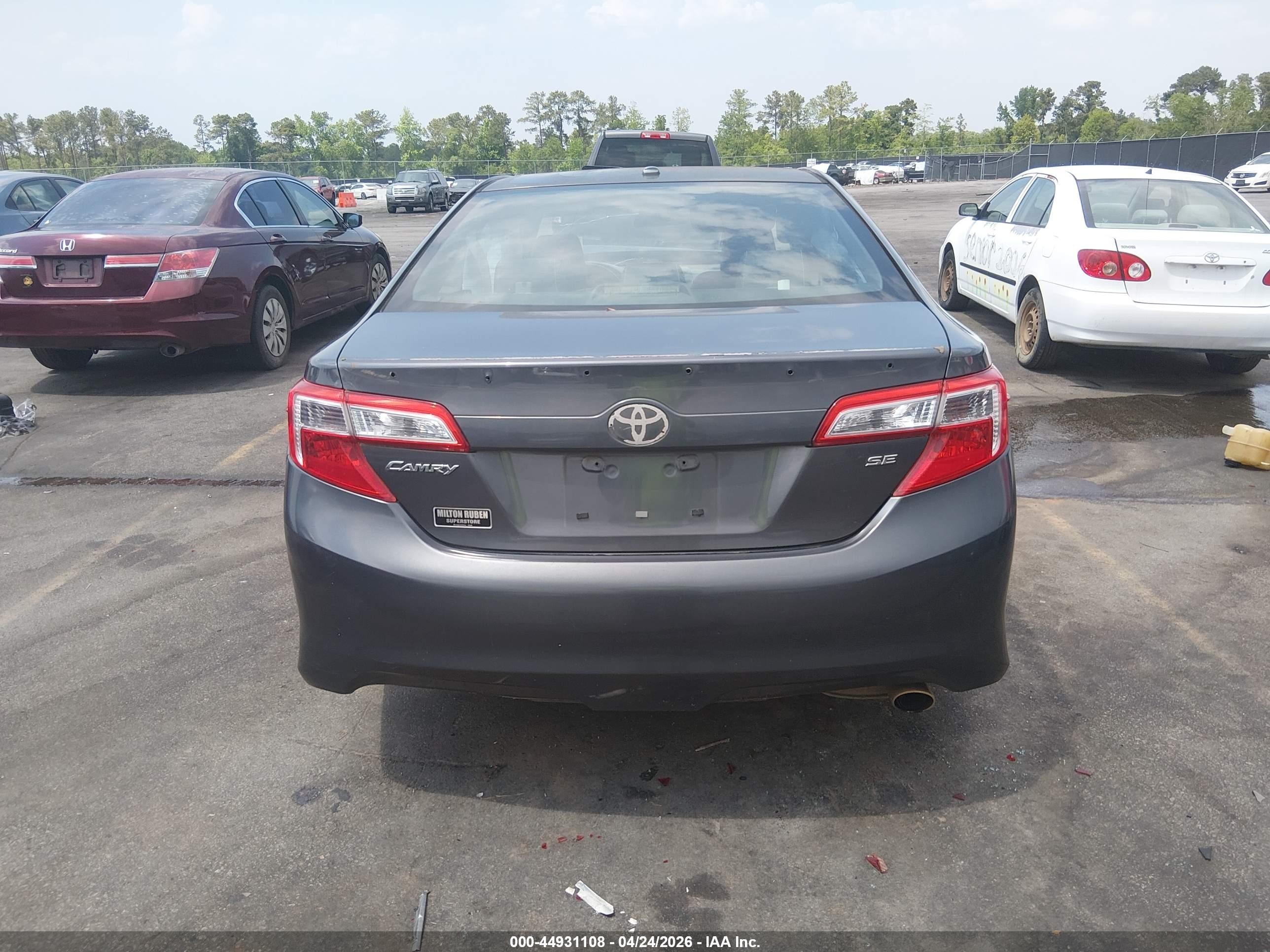2012 Toyota Camry Se Gray vin: 4T1BF1FK0CU126860