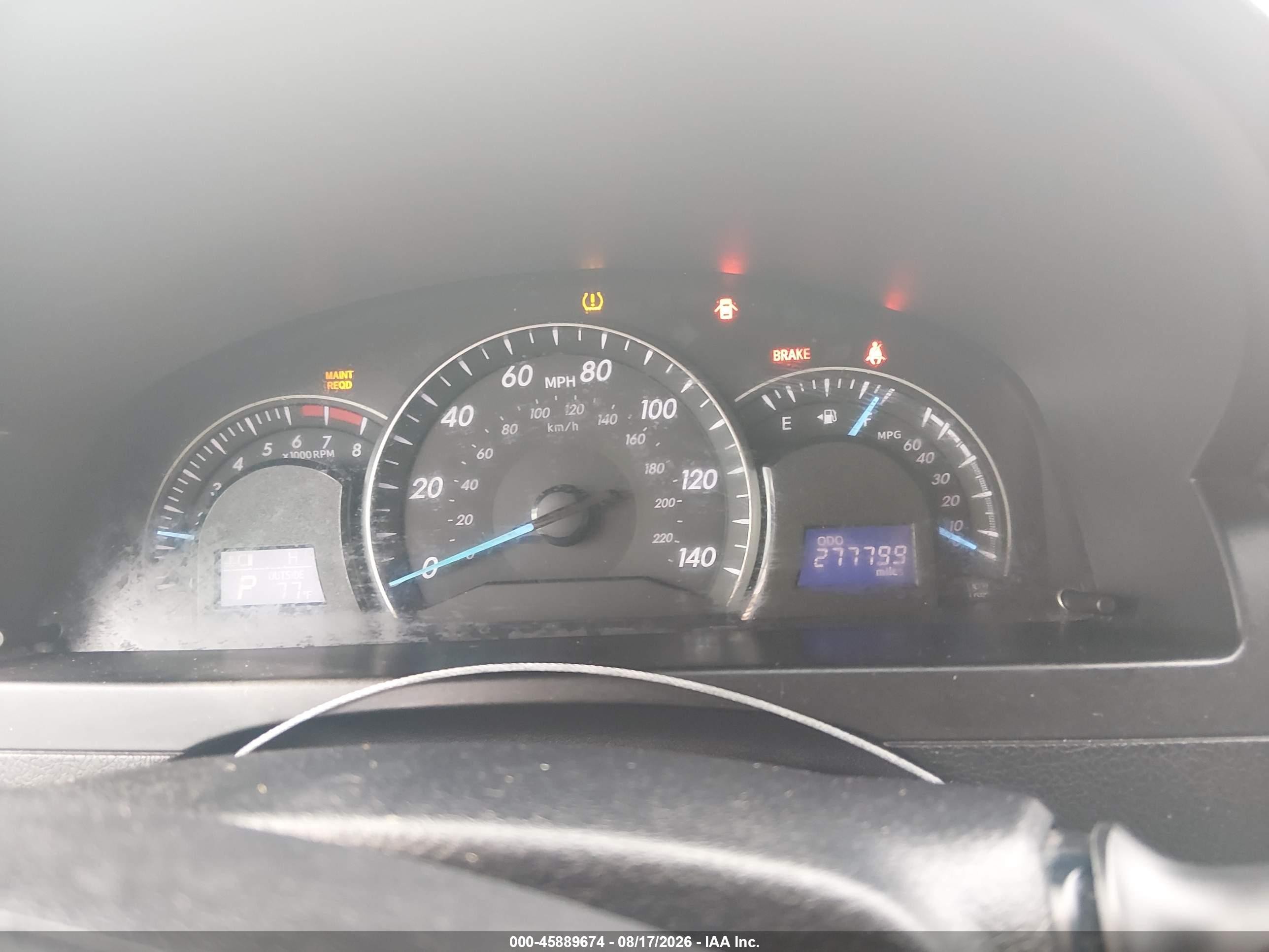 2012 Toyota Camry Le Dark Blue vin: 4T1BF1FK0CU166047