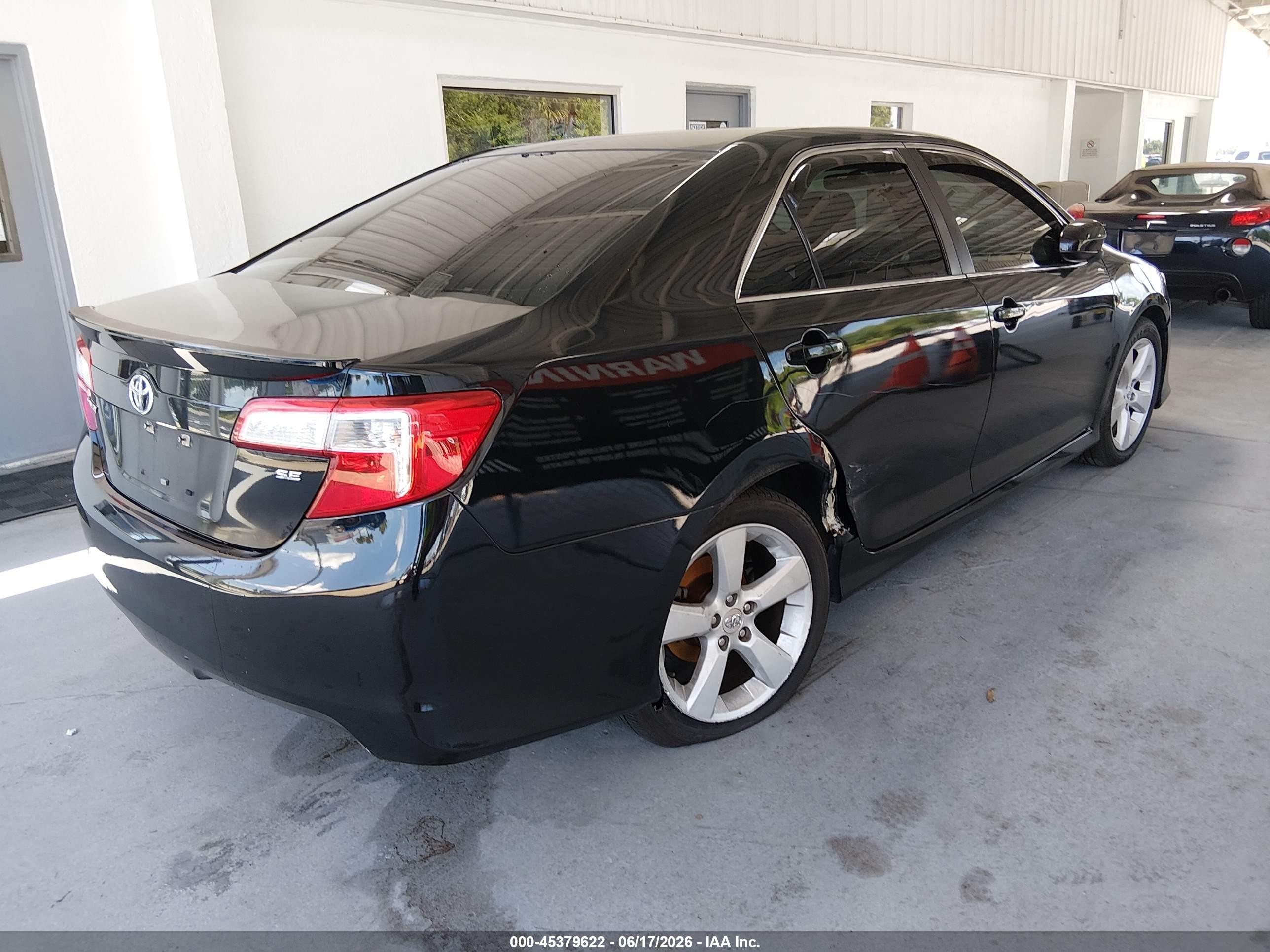 2012 Toyota Camry Se Black vin: 4T1BF1FK0CU169367