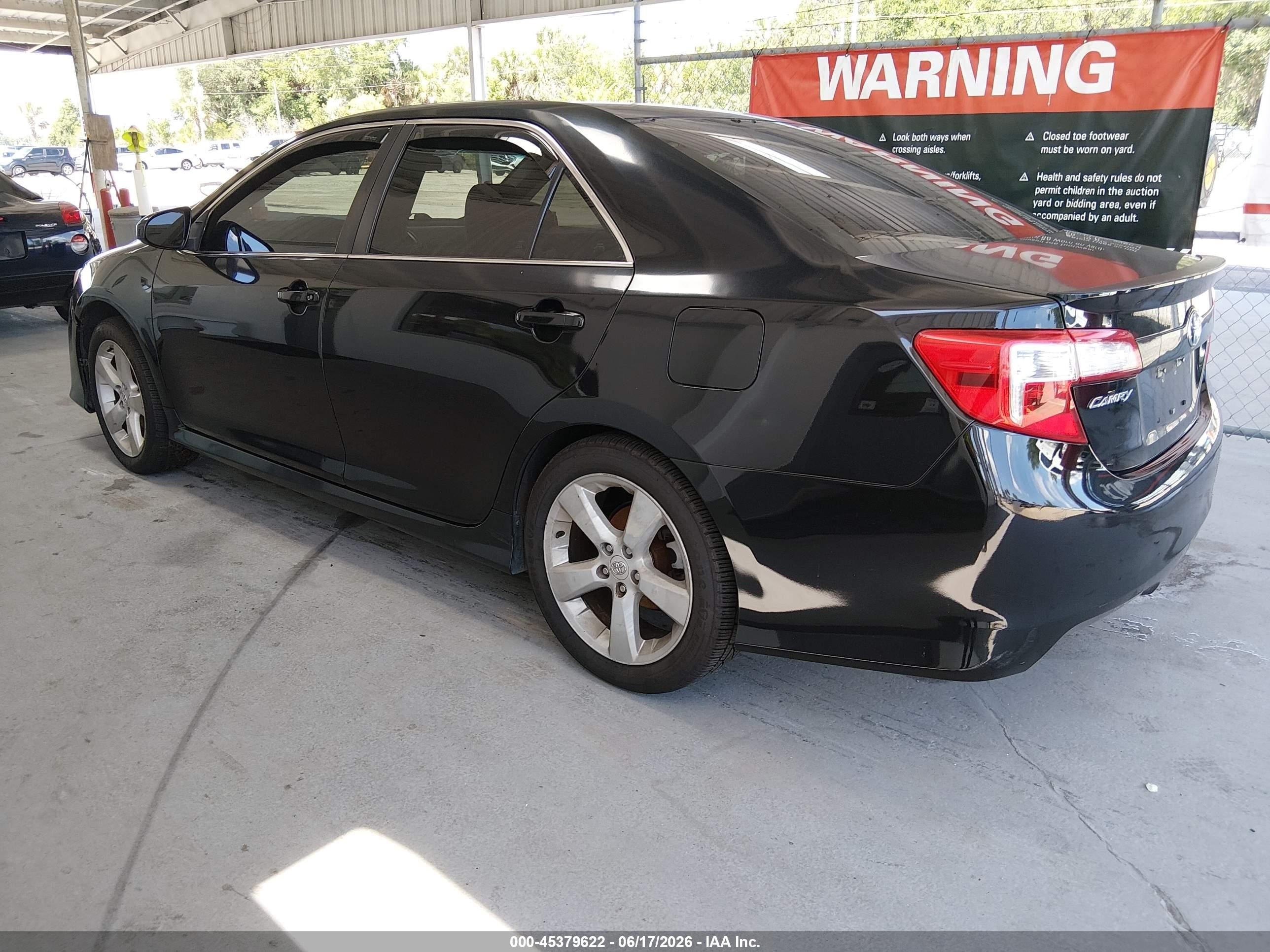 2012 Toyota Camry Se Black vin: 4T1BF1FK0CU169367