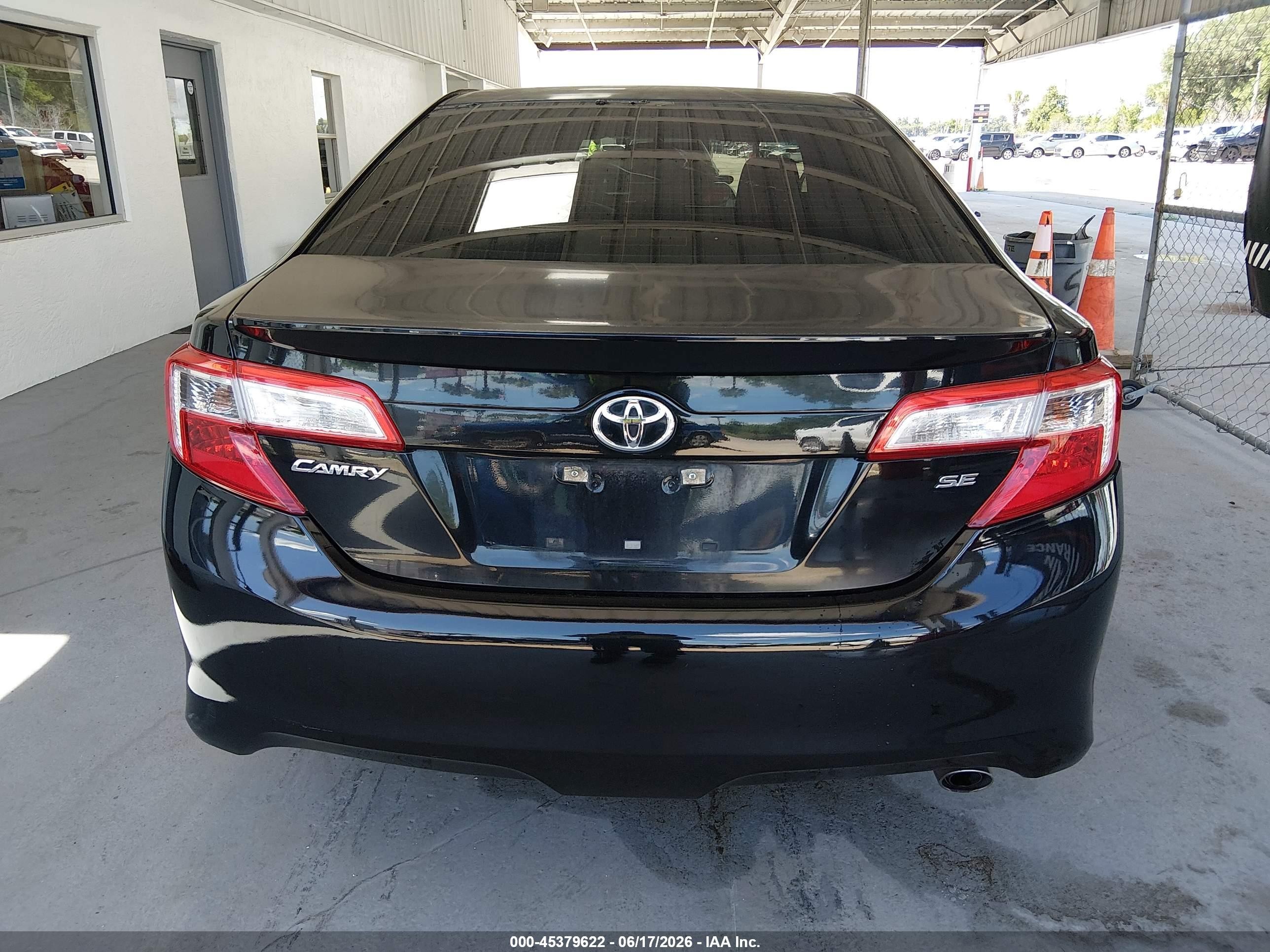 2012 Toyota Camry Se Black vin: 4T1BF1FK0CU169367