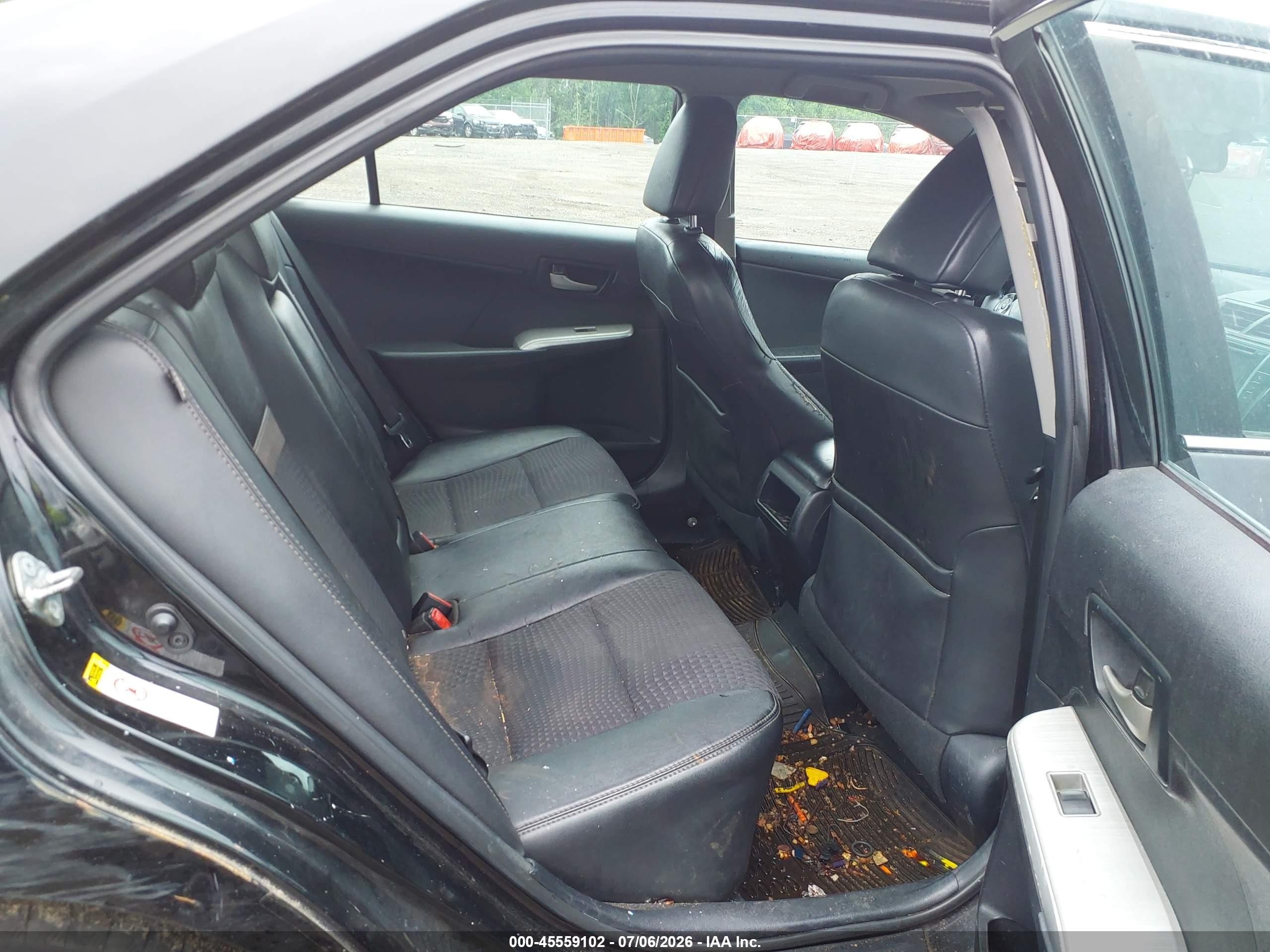 2012 Toyota Camry Se Black vin: 4T1BF1FK0CU181079
