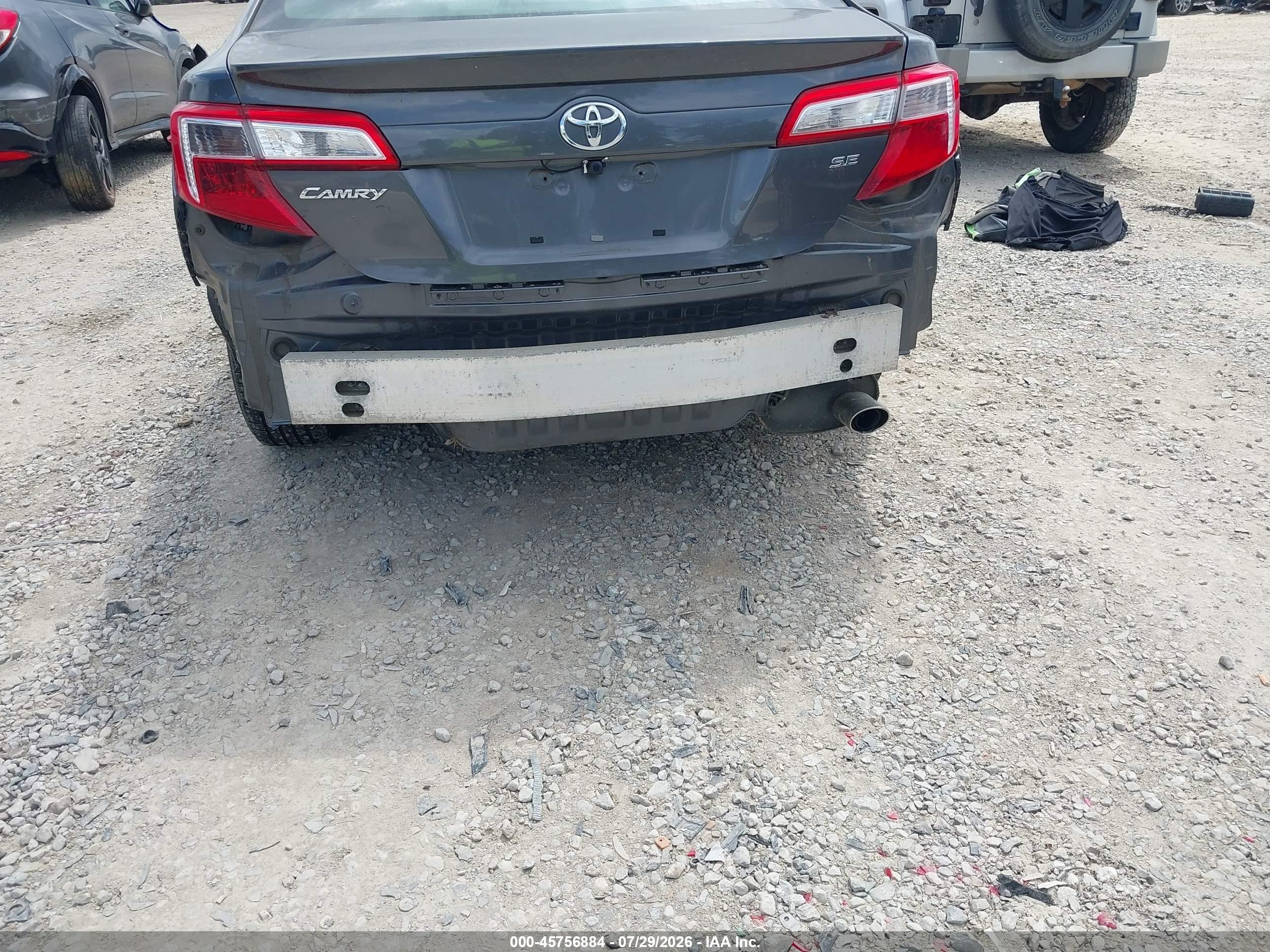 2012 Toyota Camry Se Gray vin: 4T1BF1FK0CU184757