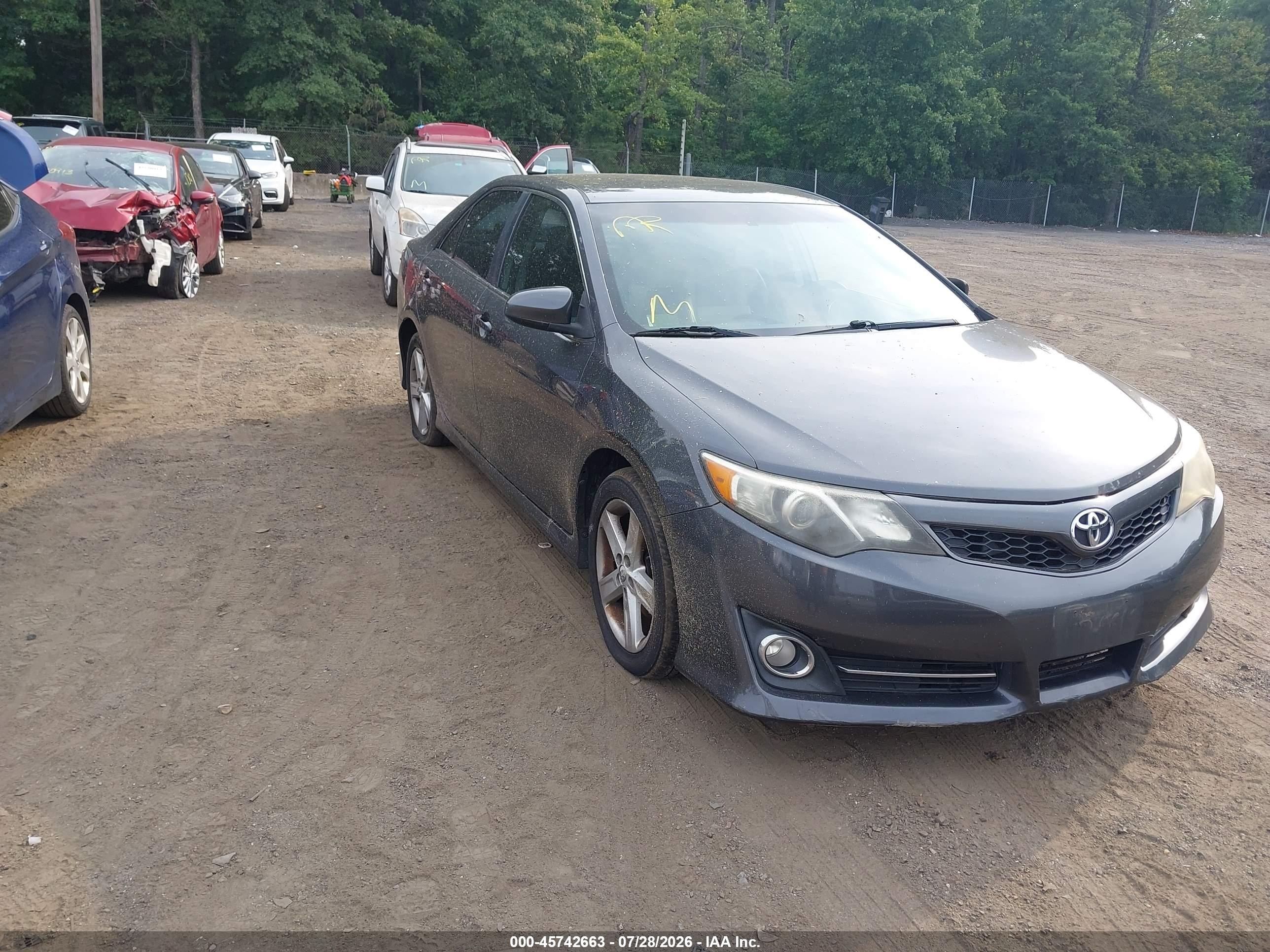 2012 Toyota Camry Se Gray vin: 4T1BF1FK0CU191126