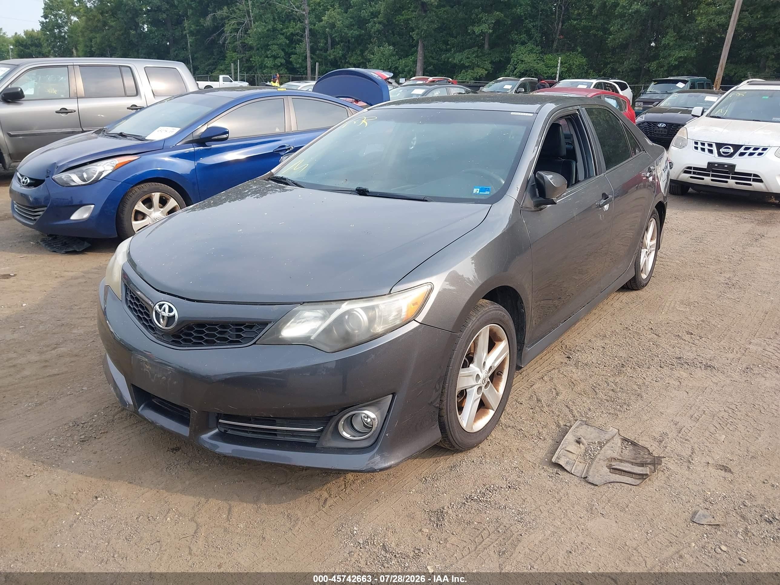 2012 Toyota Camry Se Gray vin: 4T1BF1FK0CU191126