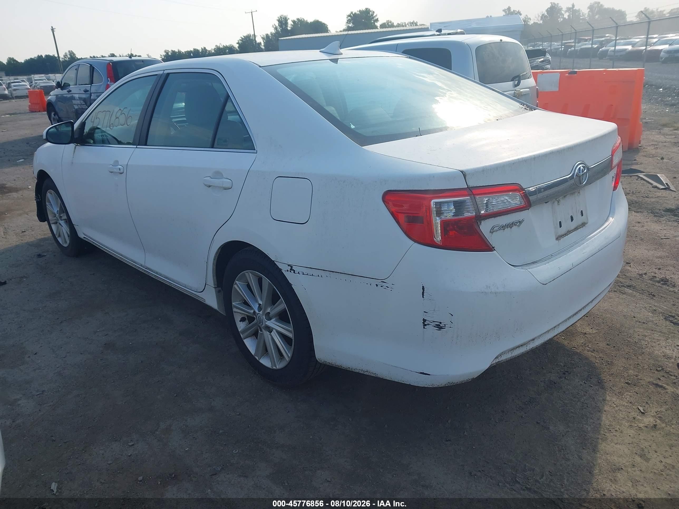 2012 Toyota Camry Xle White vin: 4T1BF1FK0CU515451