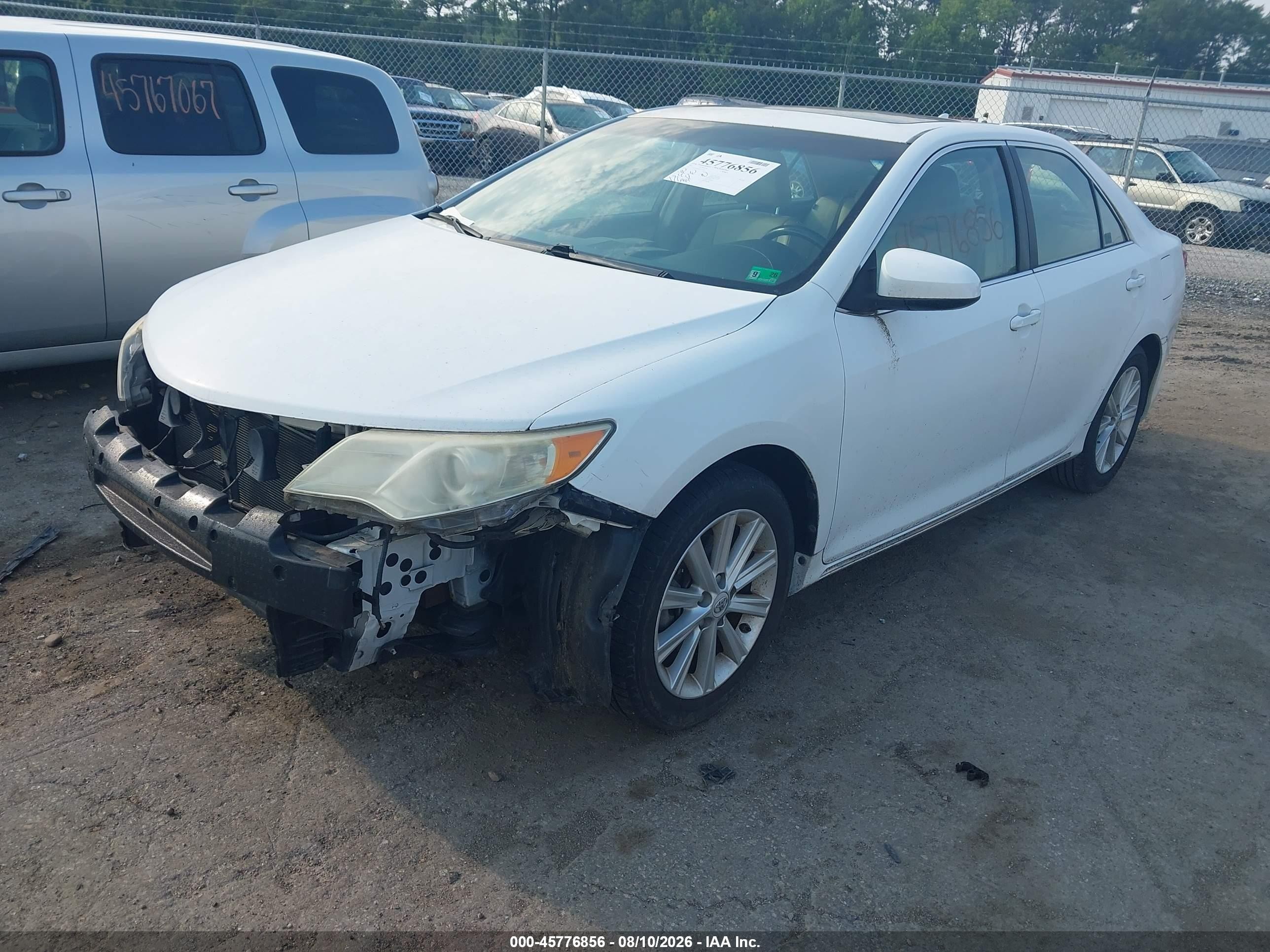 2012 Toyota Camry Xle White vin: 4T1BF1FK0CU515451