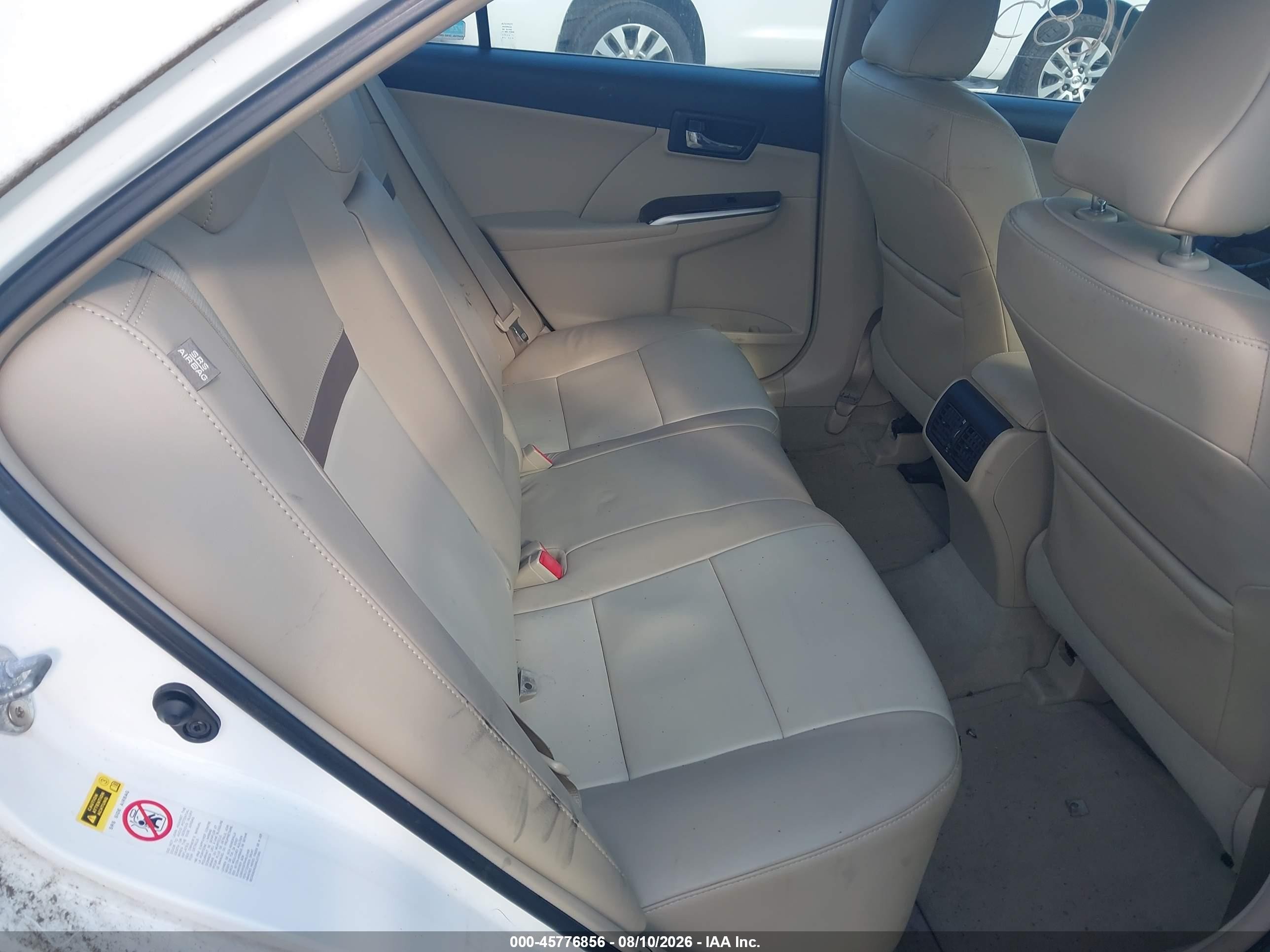 2012 Toyota Camry Xle White vin: 4T1BF1FK0CU515451