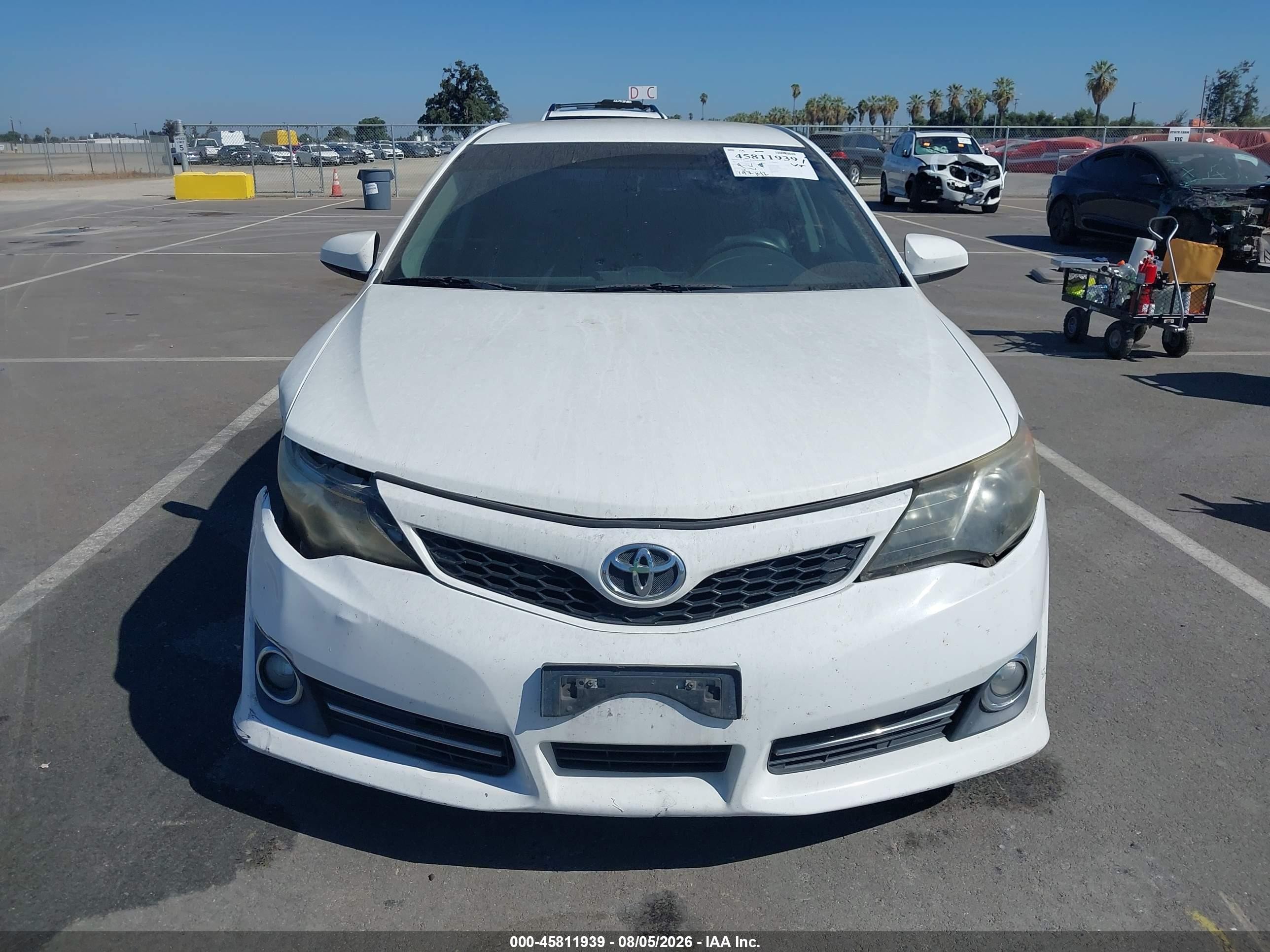 2012 Toyota Camry Se White vin: 4T1BF1FK0CU537708