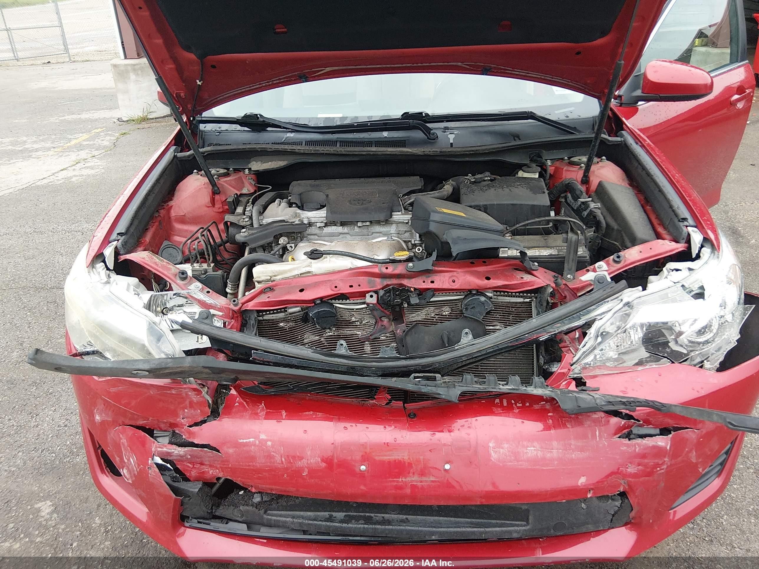 2012 Toyota Camry Le Red vin: 4T1BF1FK0CU538454