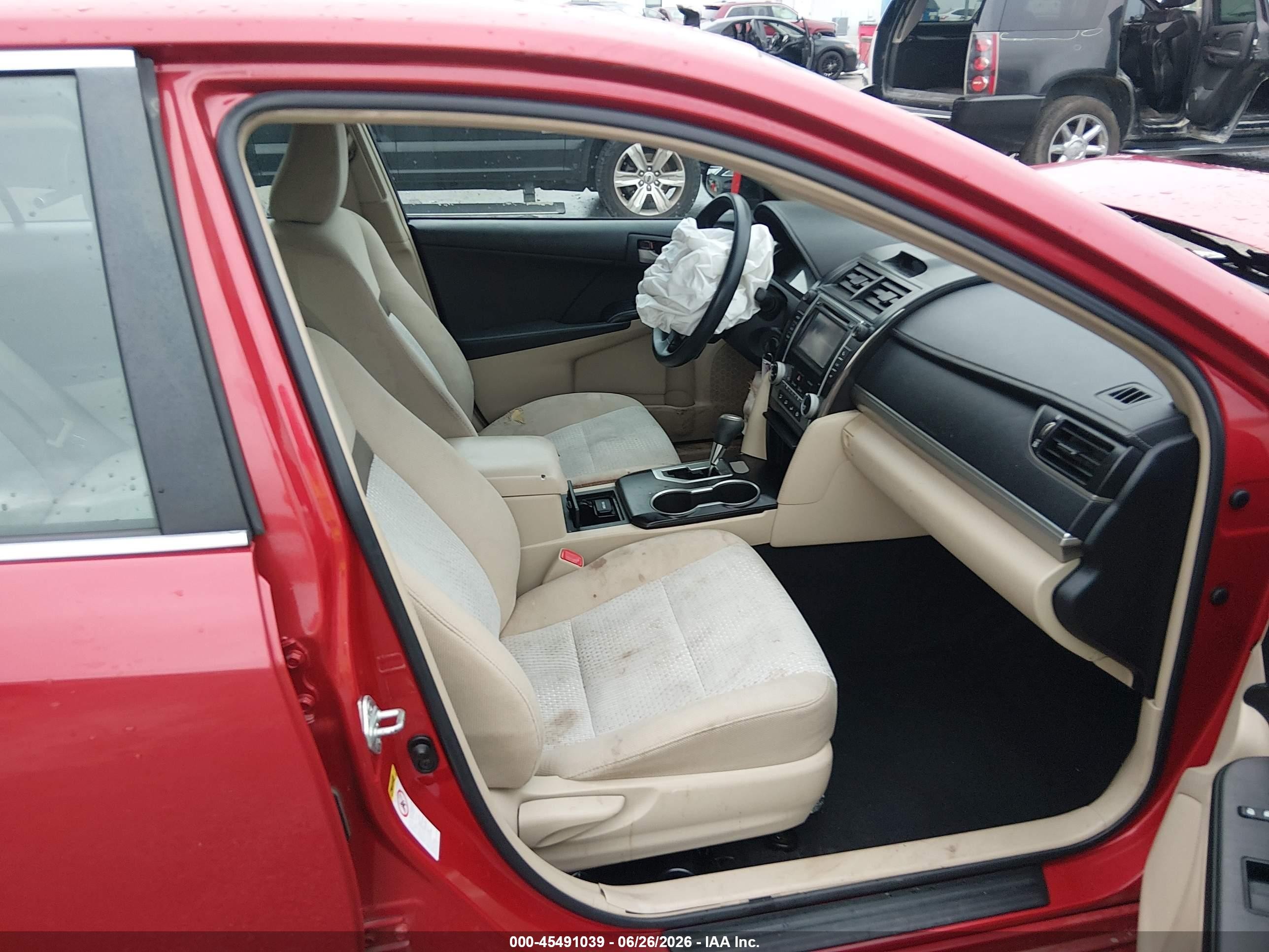 2012 Toyota Camry Le Red vin: 4T1BF1FK0CU538454