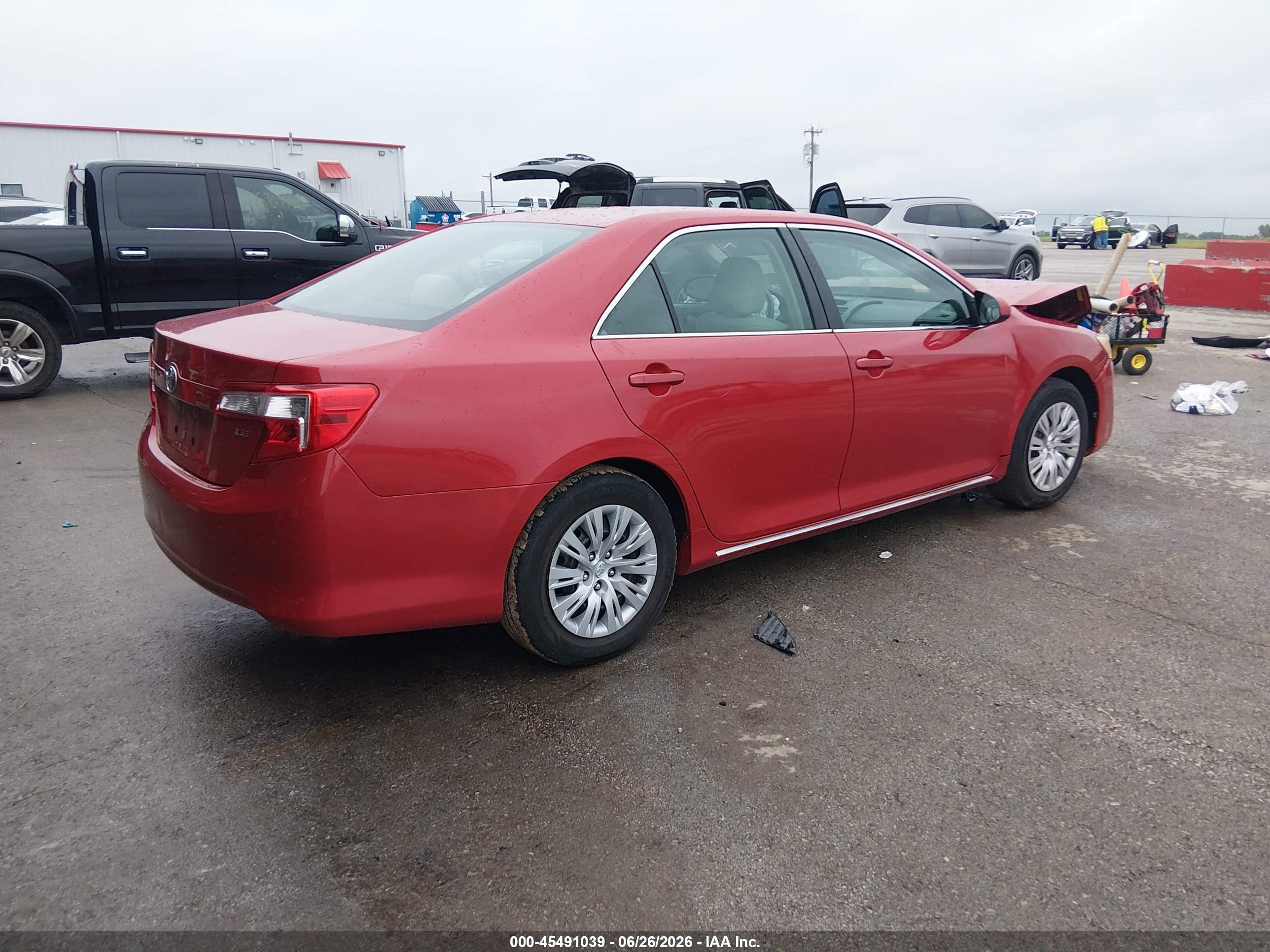 2012 Toyota Camry Le Red vin: 4T1BF1FK0CU538454