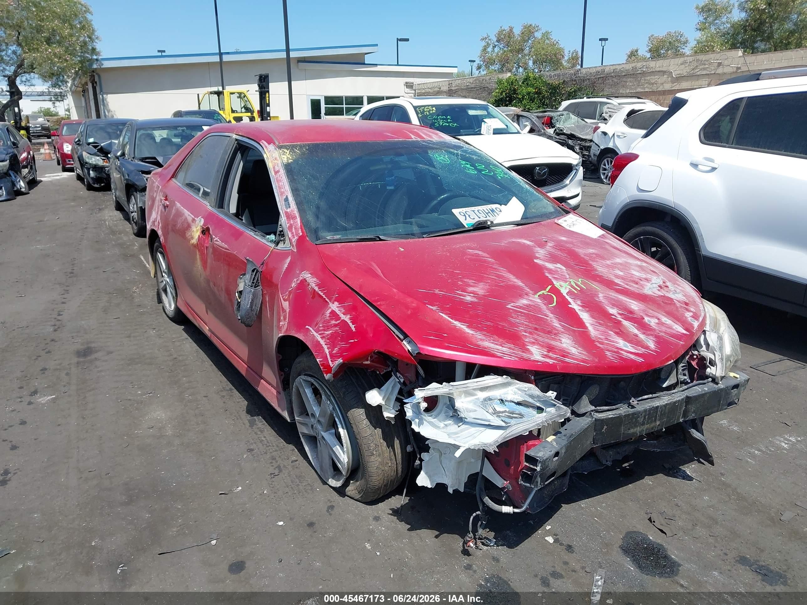 2012 Toyota Camry Se Red vin: 4T1BF1FK0CU583247