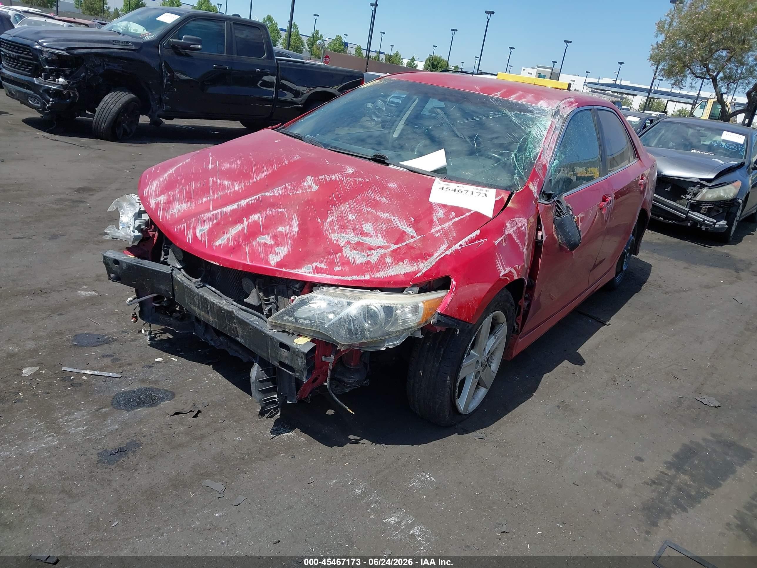 2012 Toyota Camry Se Red vin: 4T1BF1FK0CU583247