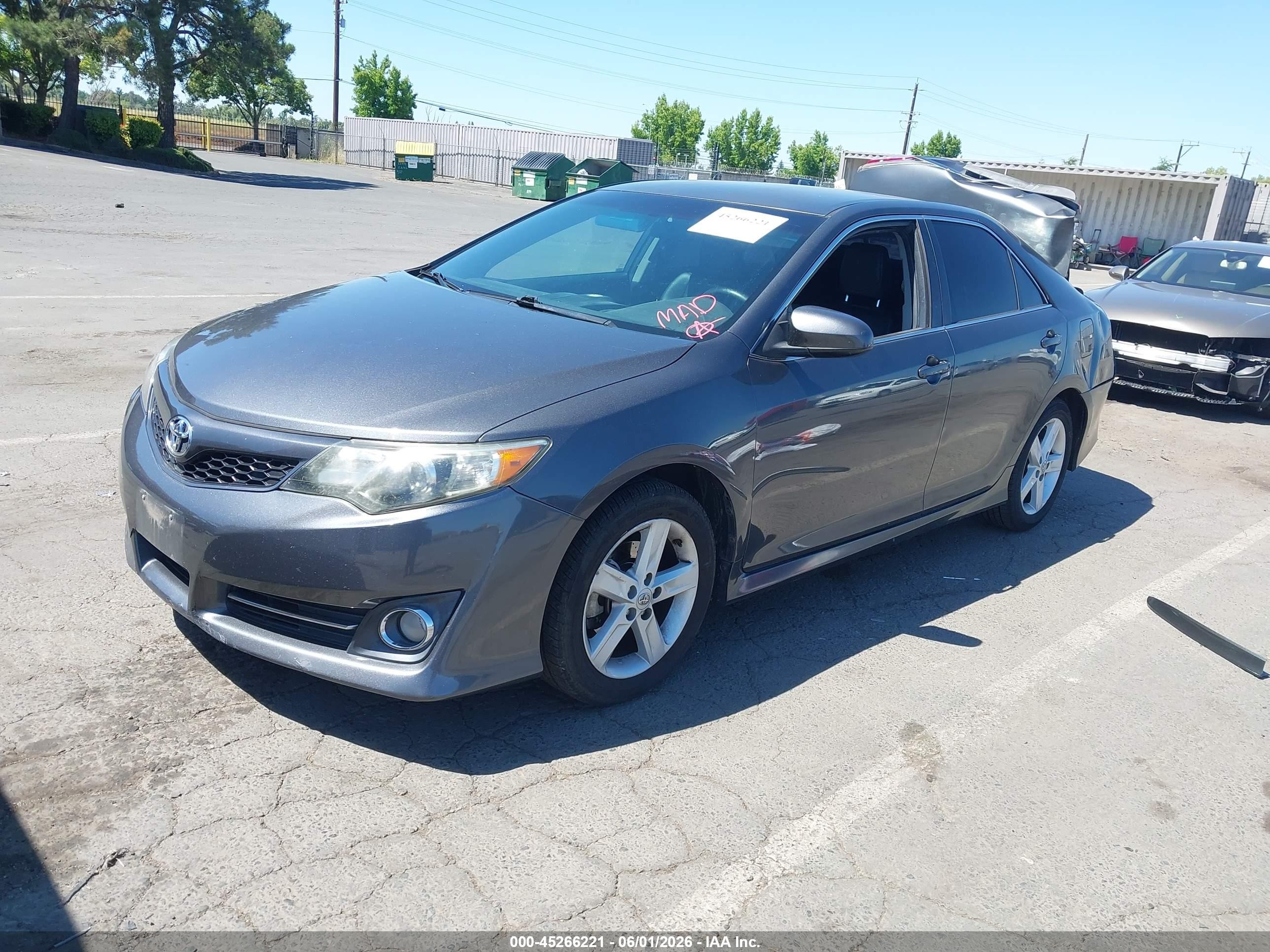 2012 Toyota Camry Se Gray vin: 4T1BF1FK0CU594281