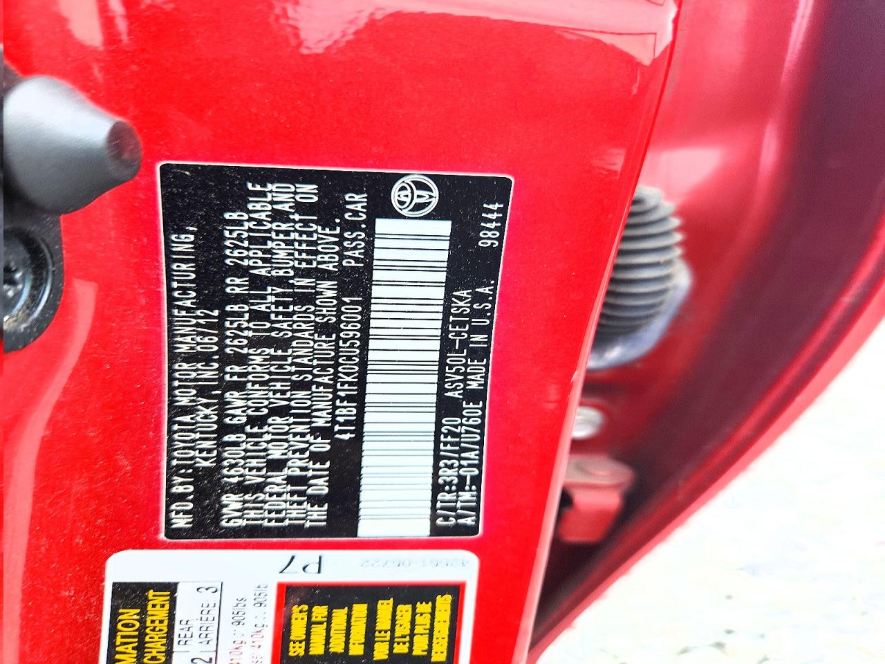 2012 Toyota Camry Se Red vin: 4T1BF1FK0CU596001