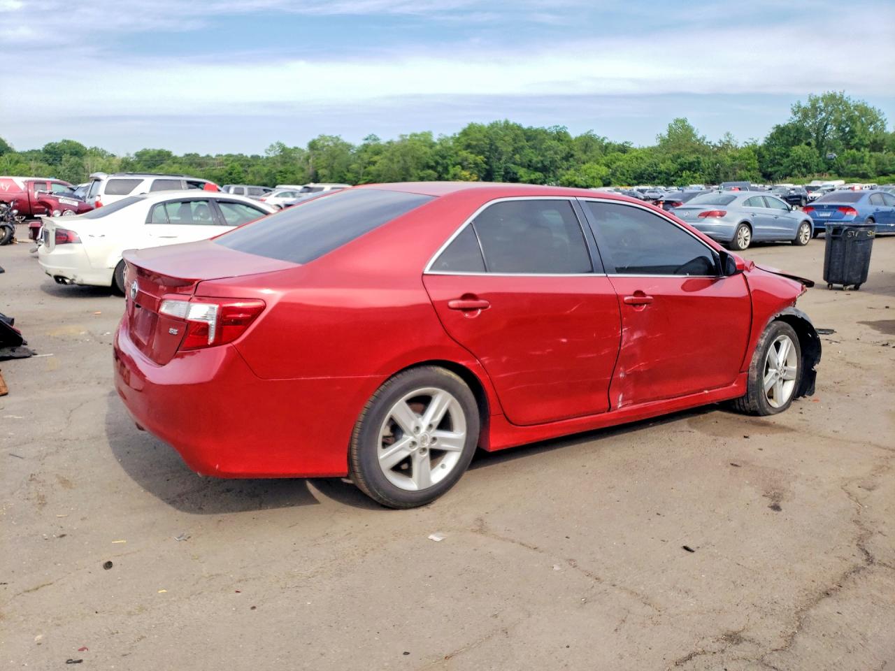 2012 Toyota Camry Se Red vin: 4T1BF1FK0CU600807