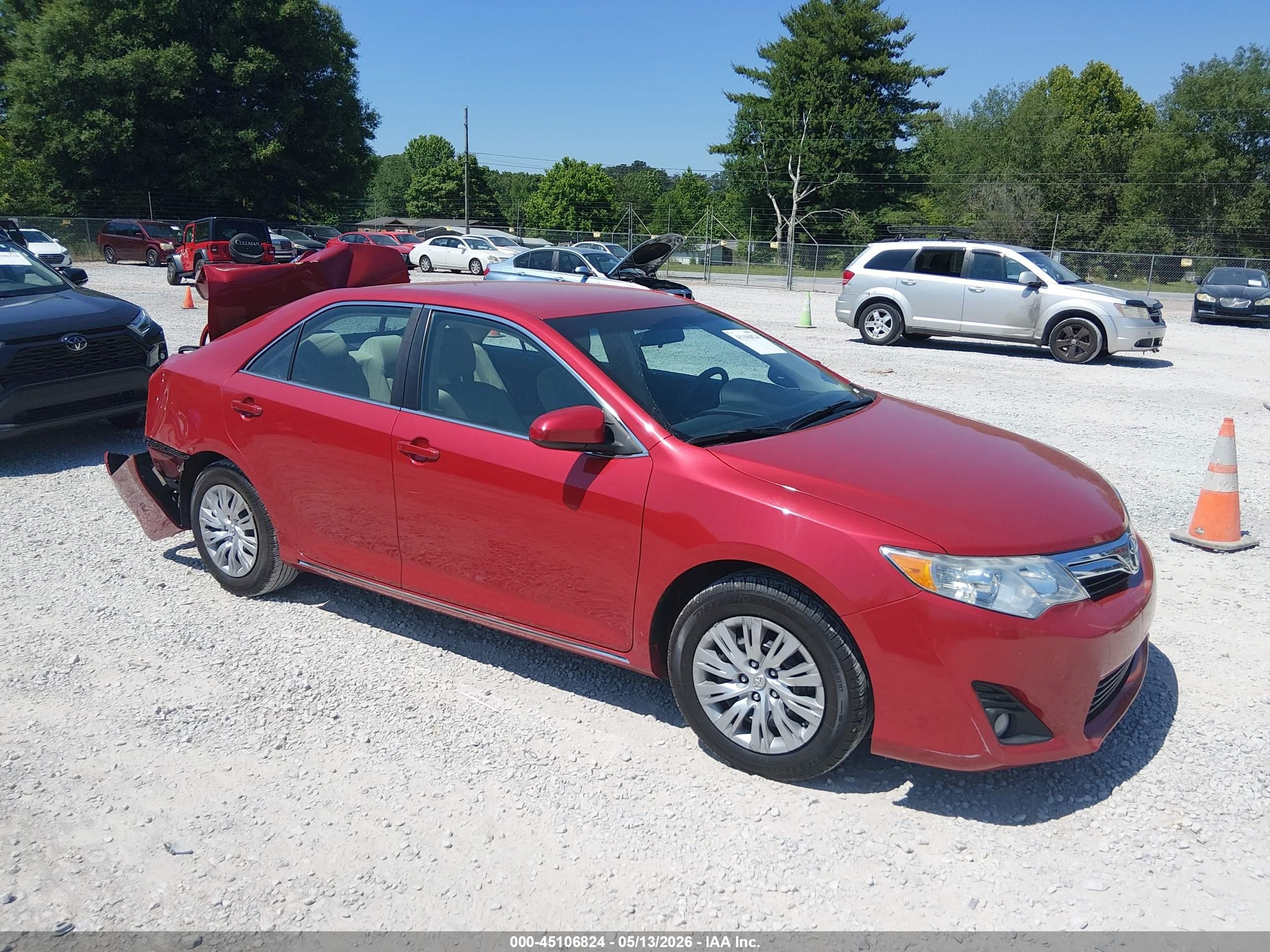 2012 Toyota Camry Le Red vin: 4T1BF1FK0CU600936