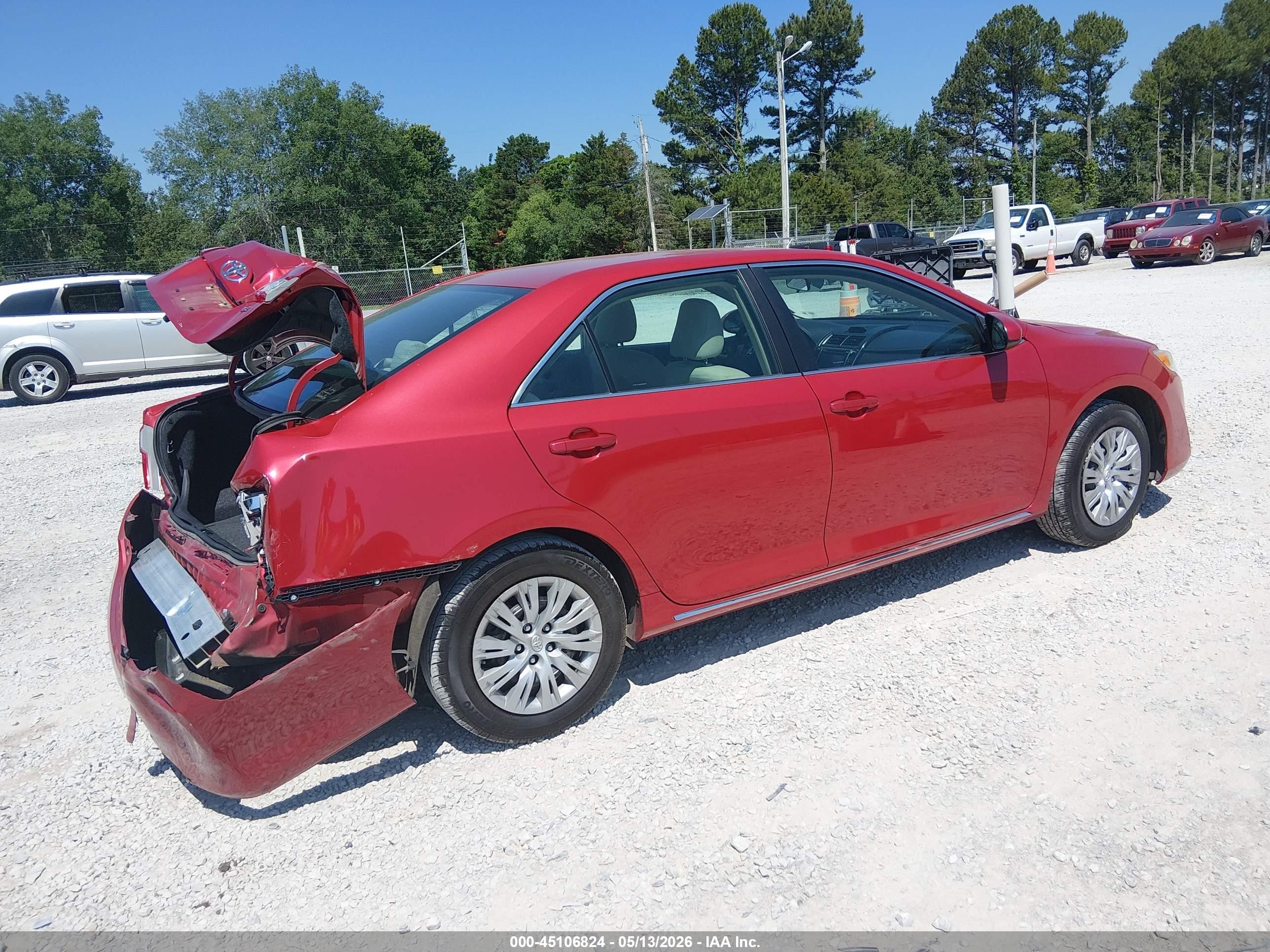 2012 Toyota Camry Le Красный vin: 4T1BF1FK0CU600936