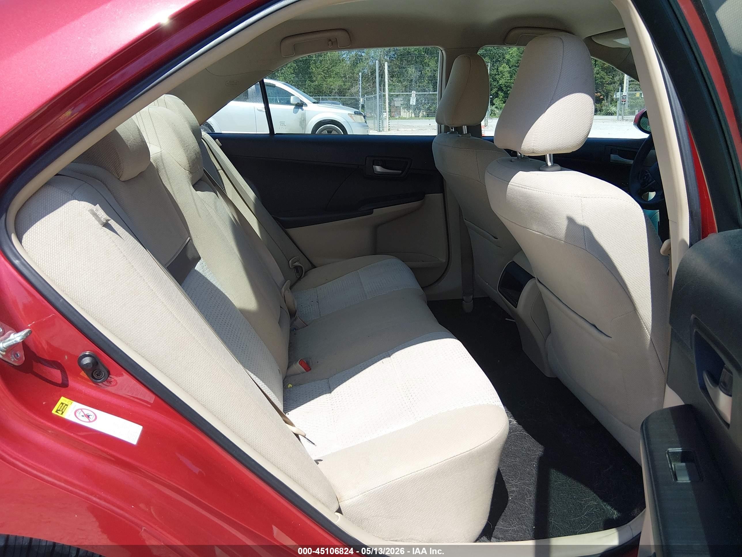 2012 Toyota Camry Le Красный vin: 4T1BF1FK0CU600936