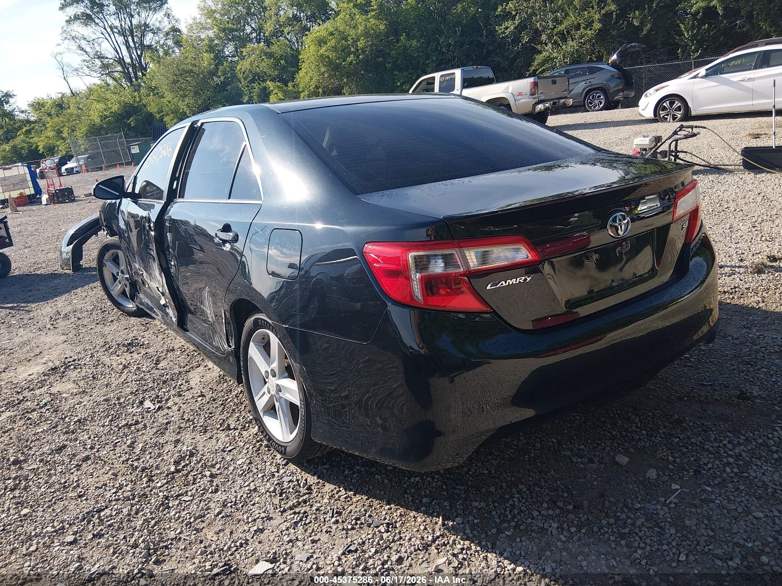 2012 Toyota Camry Se Black vin: 4T1BF1FK0CU610981