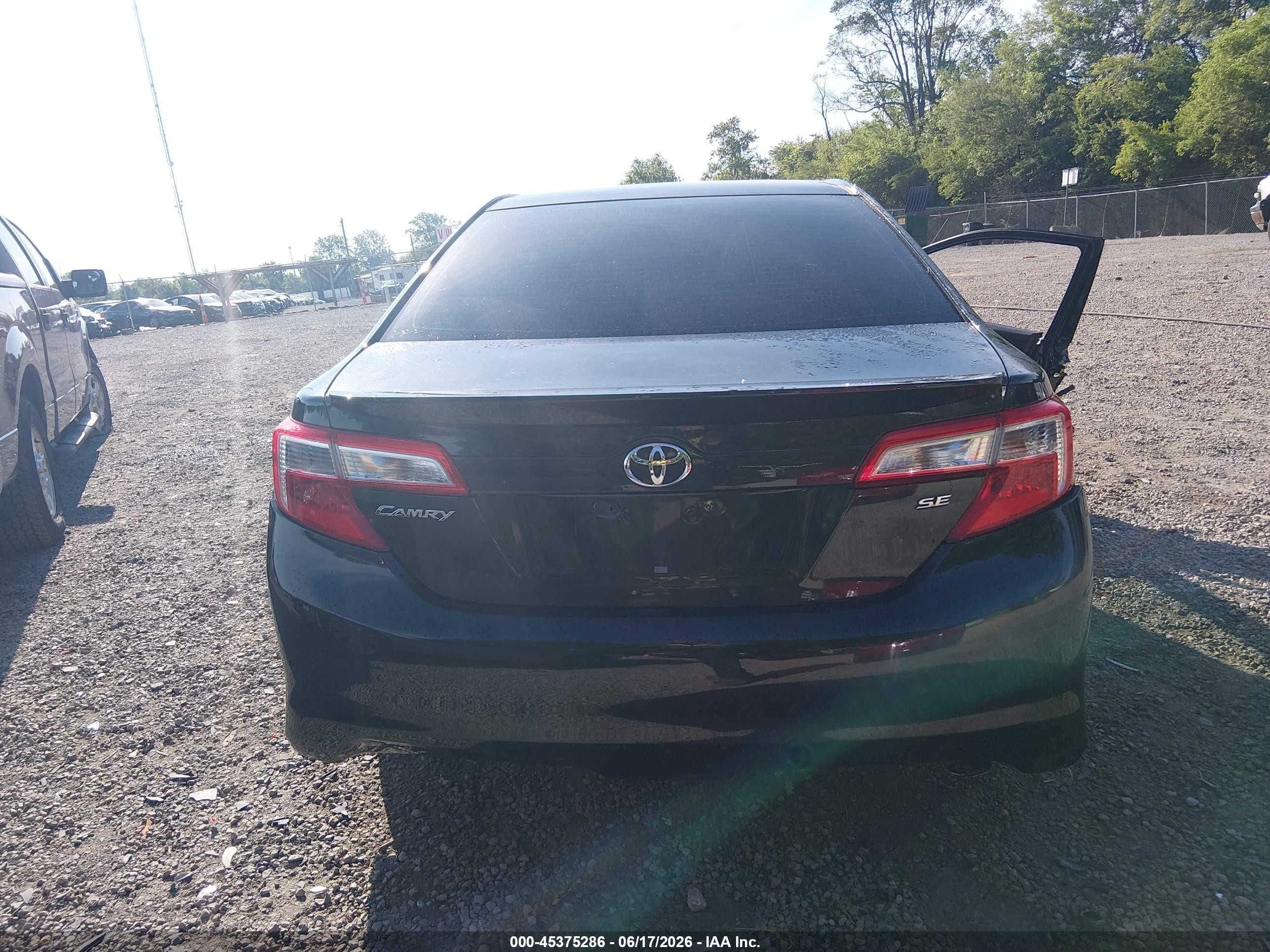 2012 Toyota Camry Se Black vin: 4T1BF1FK0CU610981