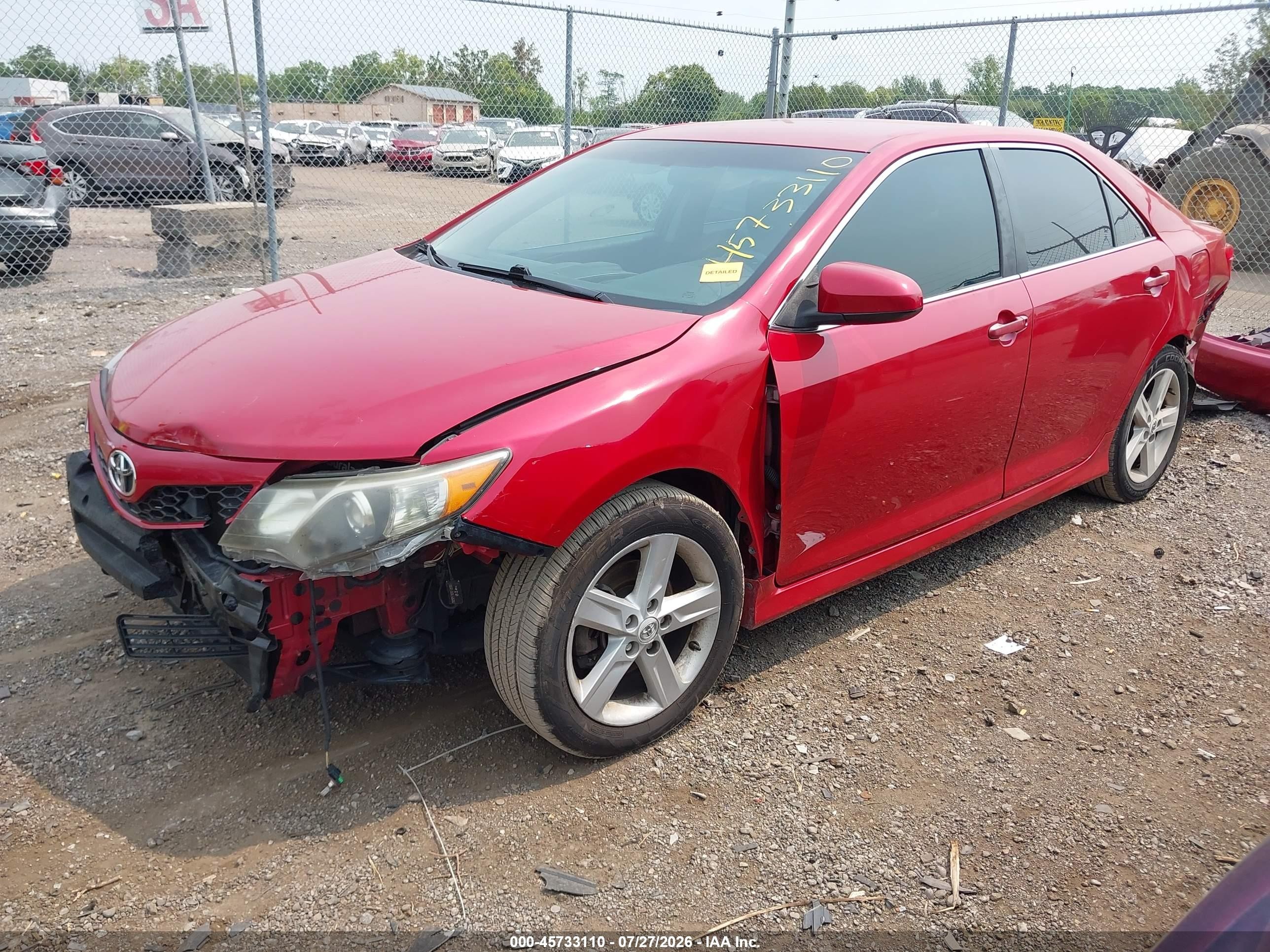 2012 Toyota Camry Se Red vin: 4T1BF1FK0CU615291
