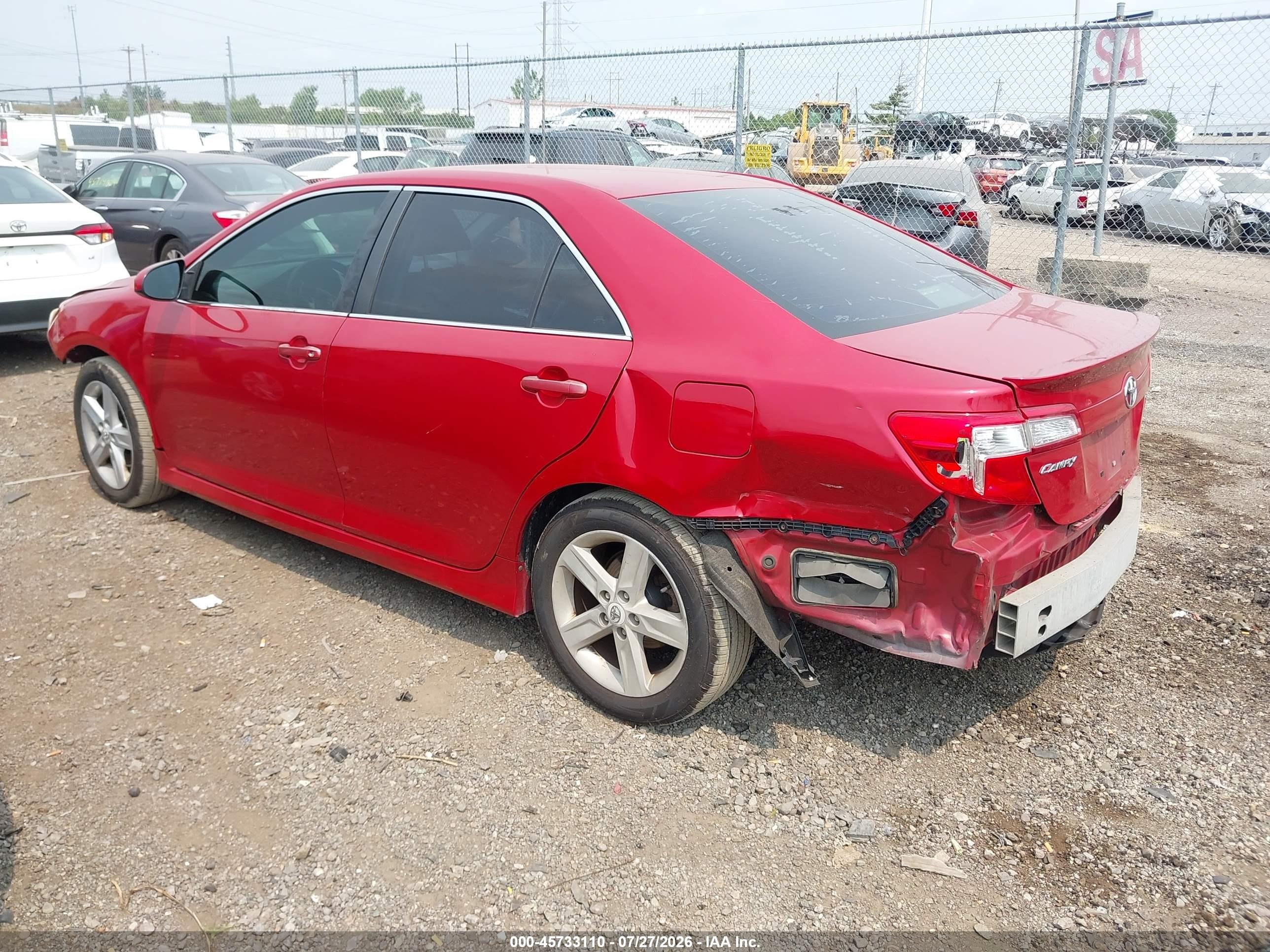 2012 Toyota Camry Se Red vin: 4T1BF1FK0CU615291