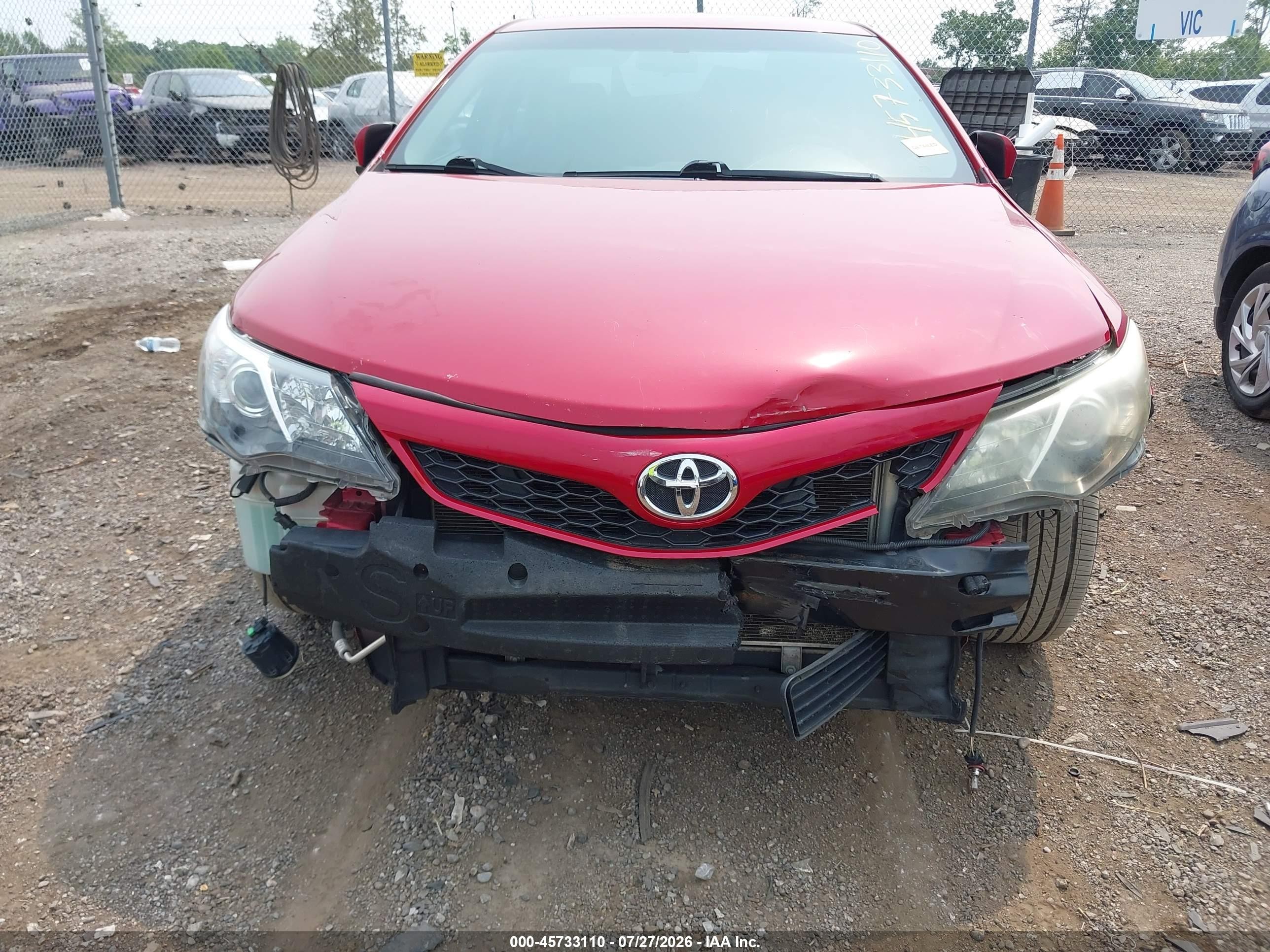 2012 Toyota Camry Se Red vin: 4T1BF1FK0CU615291