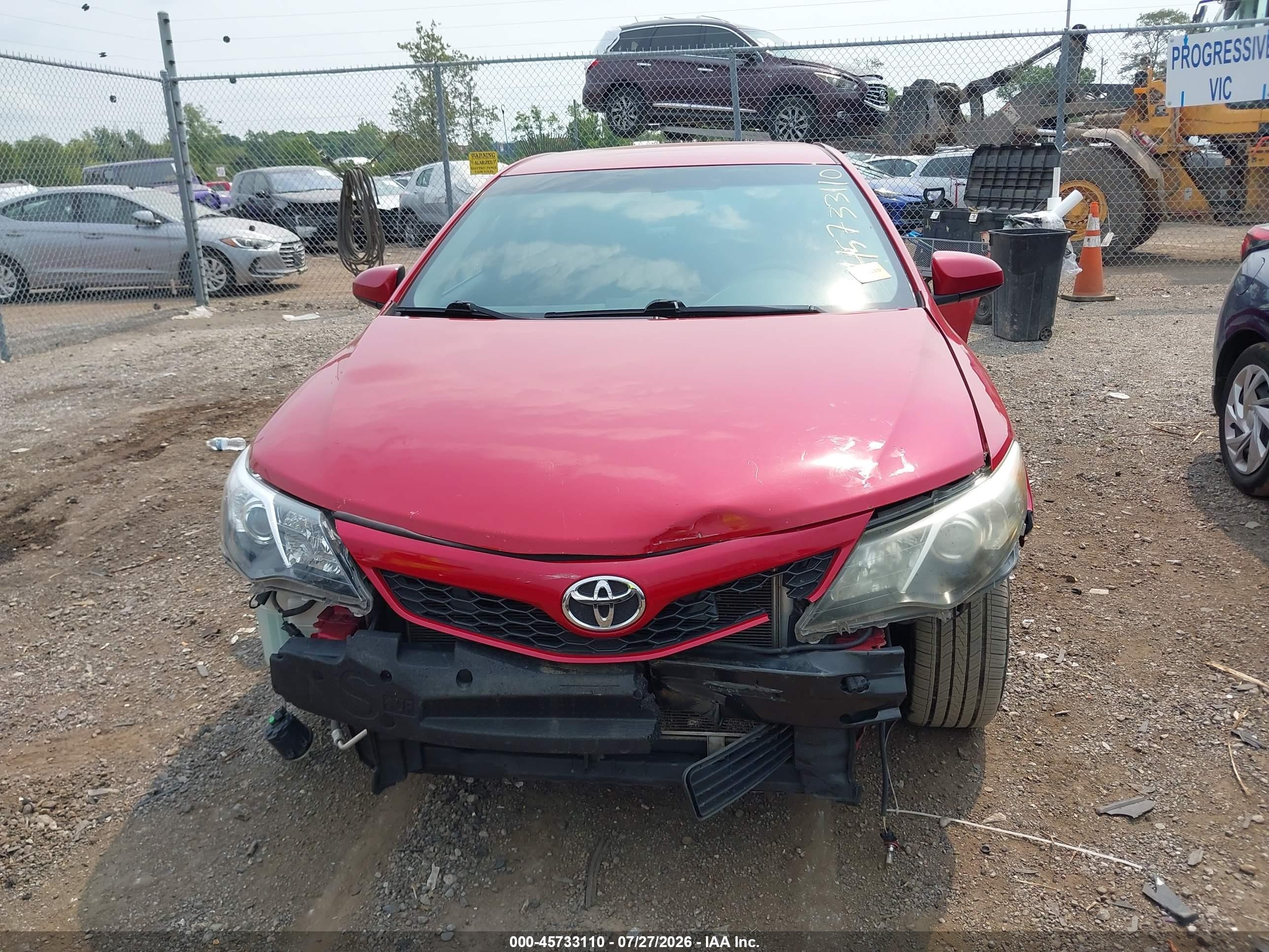2012 Toyota Camry Se Red vin: 4T1BF1FK0CU615291