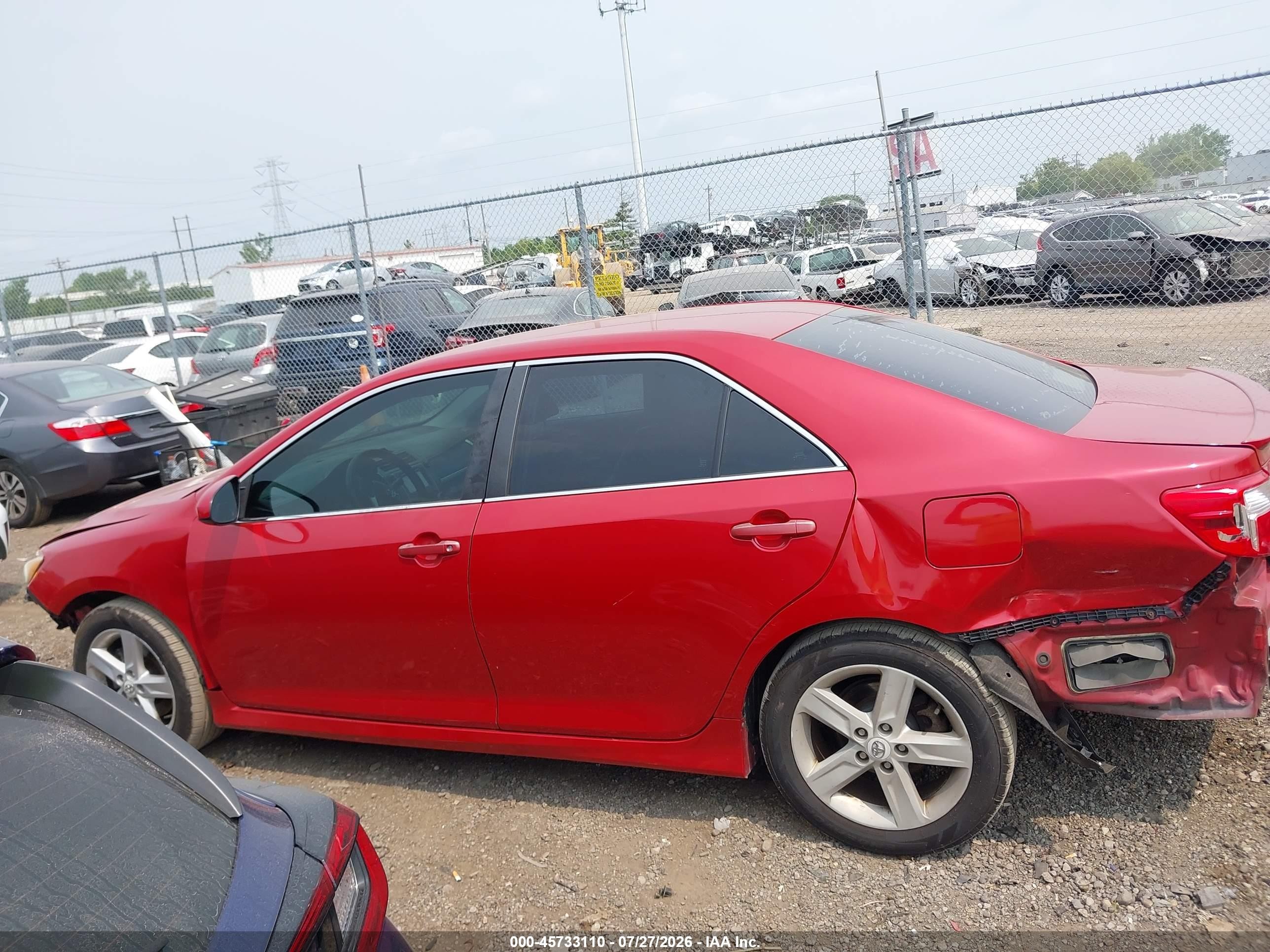2012 Toyota Camry Se Red vin: 4T1BF1FK0CU615291
