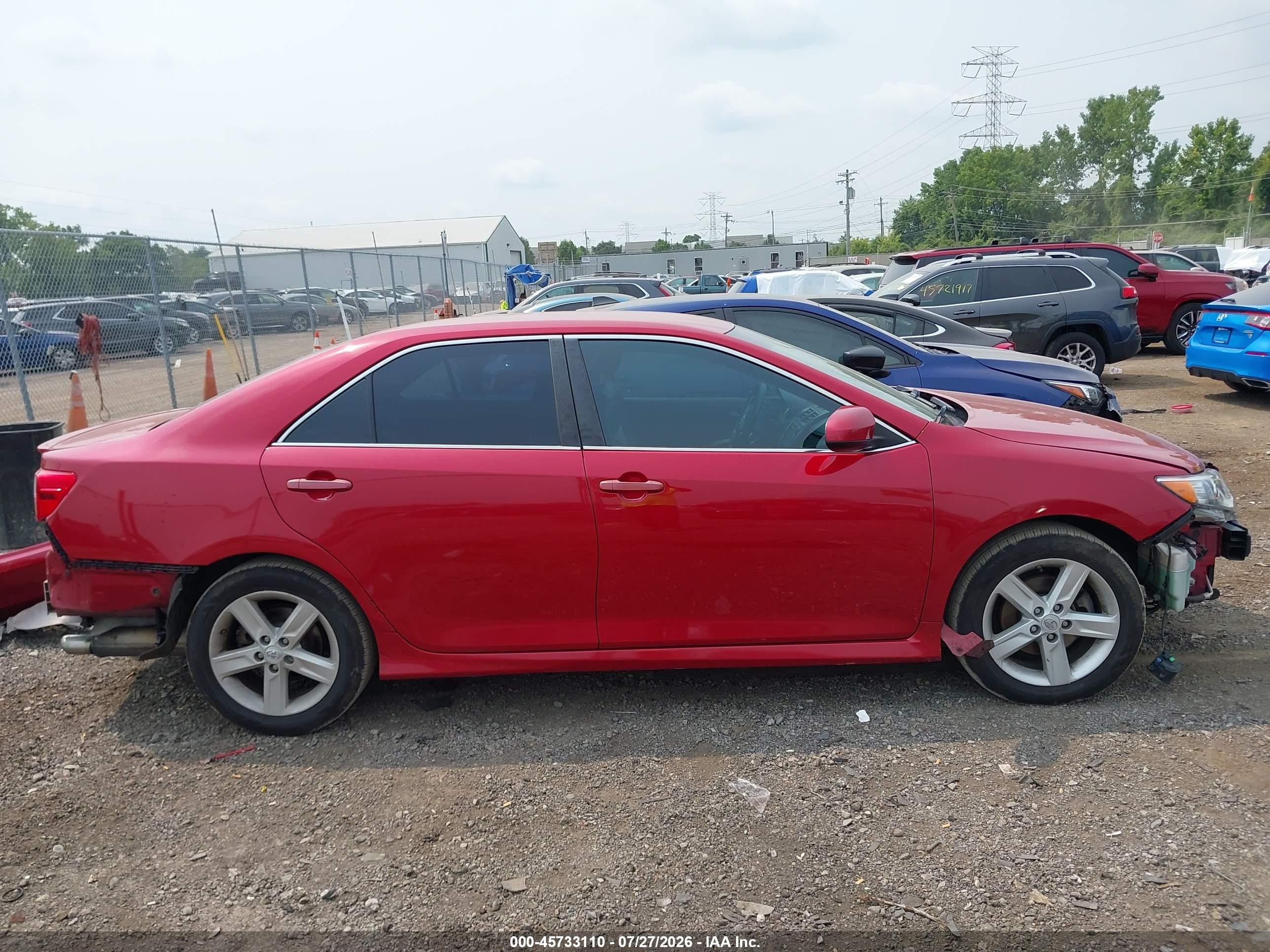 2012 Toyota Camry Se Red vin: 4T1BF1FK0CU615291