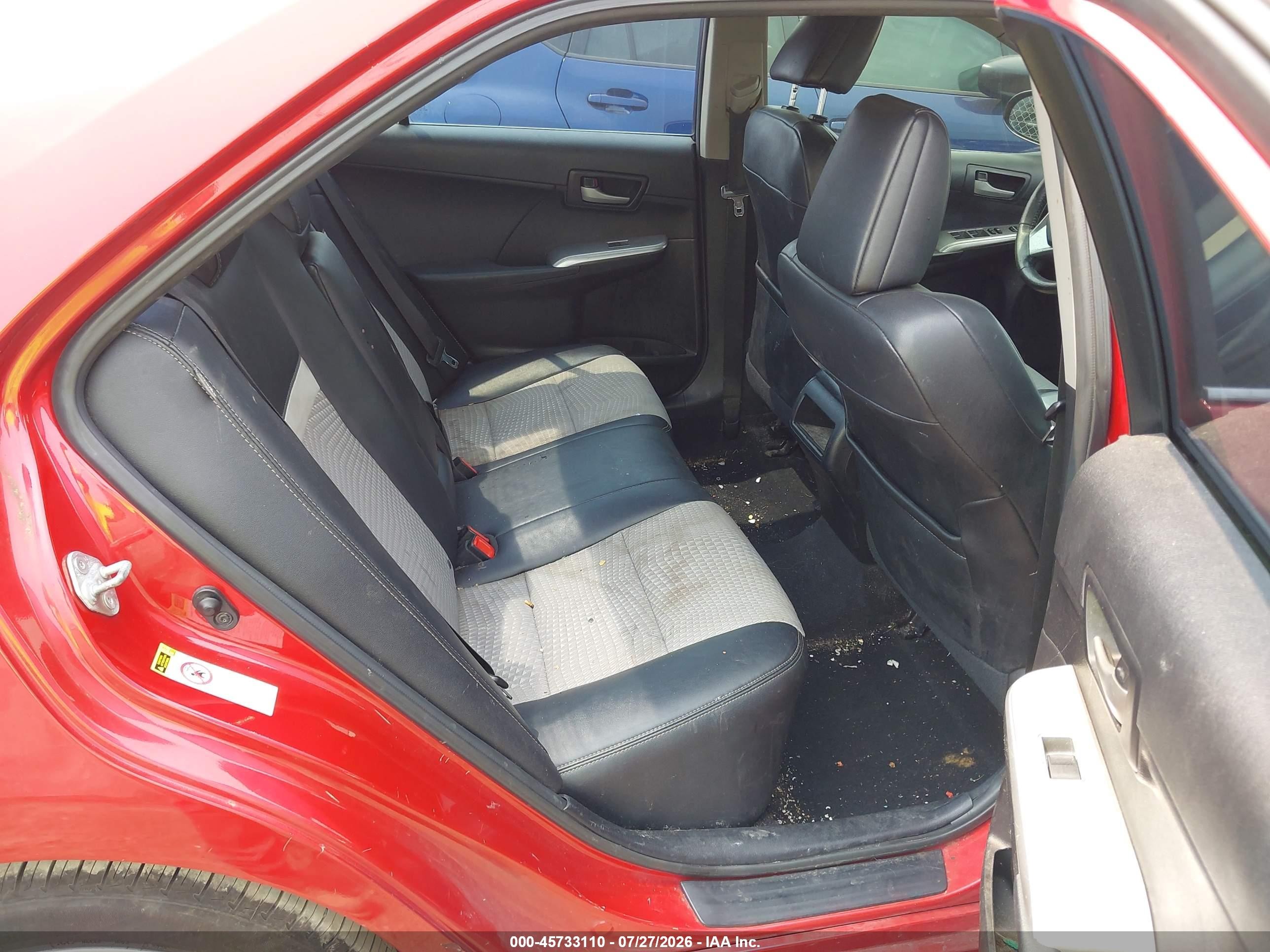 2012 Toyota Camry Se Red vin: 4T1BF1FK0CU615291