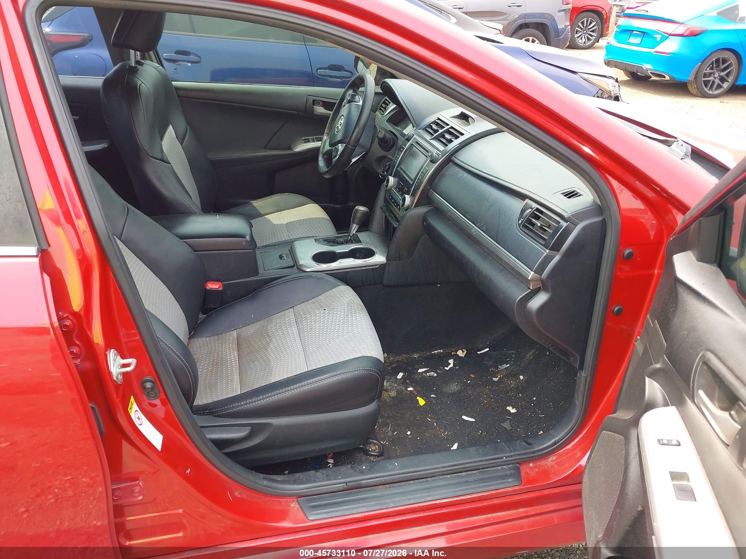 2012 Toyota Camry Se Red vin: 4T1BF1FK0CU615291