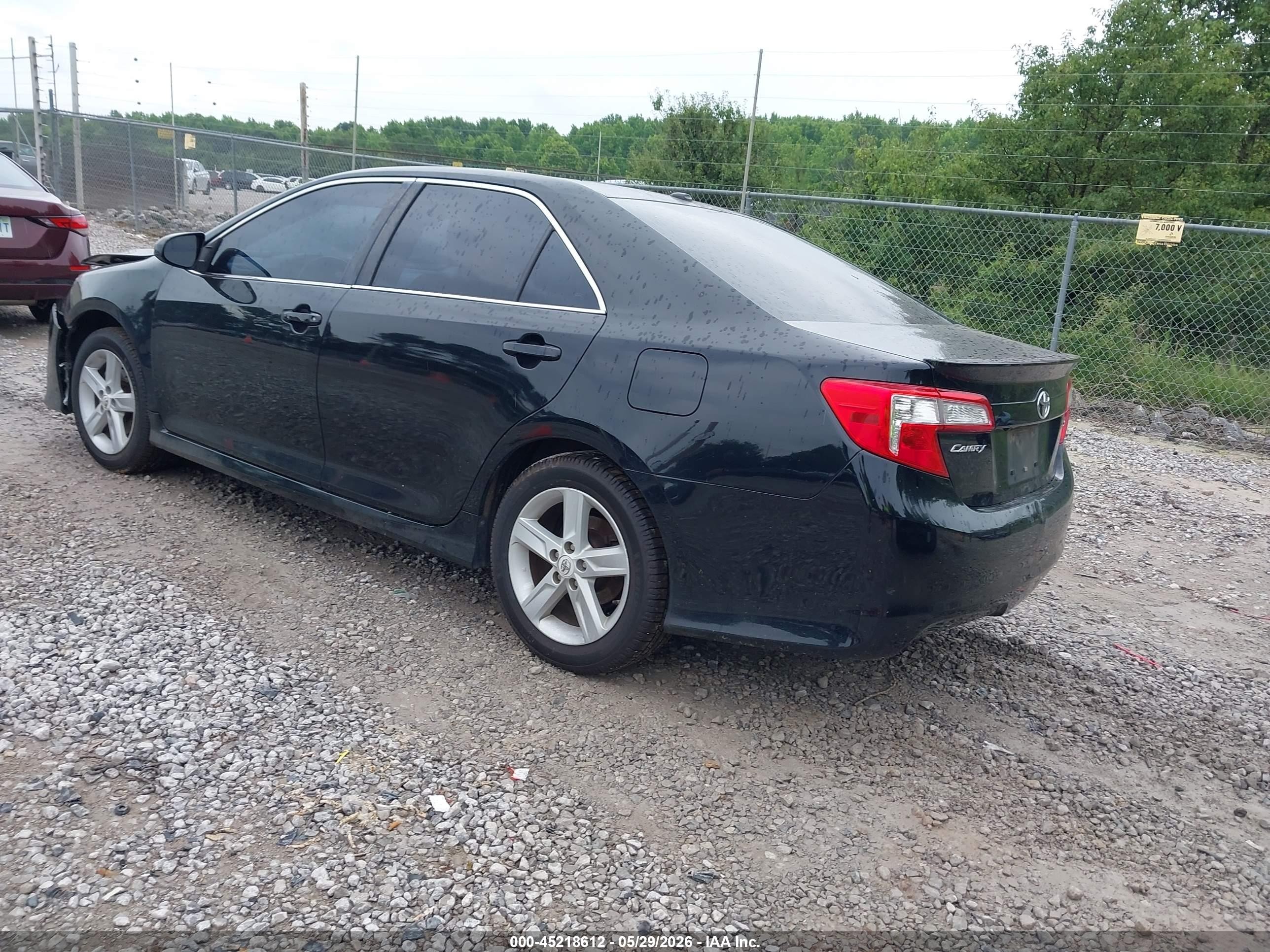 2012 Toyota Camry Se Black vin: 4T1BF1FK0CU616747