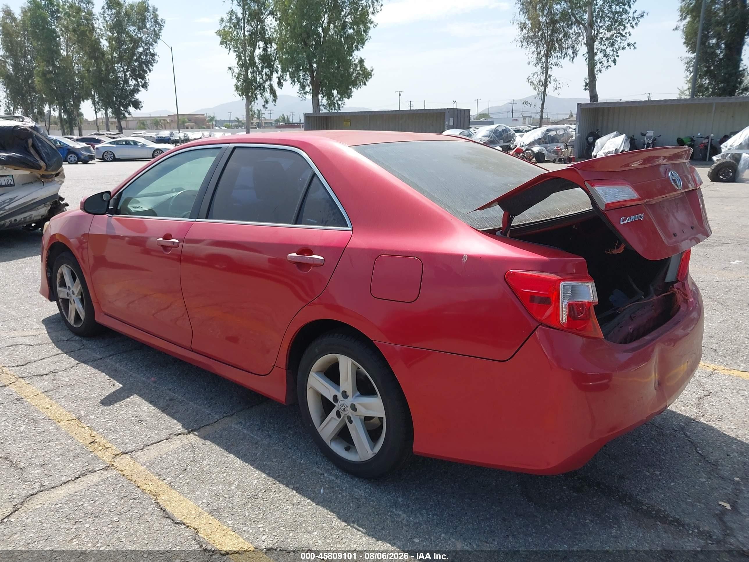 2012 Toyota Camry Se Красный vin: 4T1BF1FK0CU617428