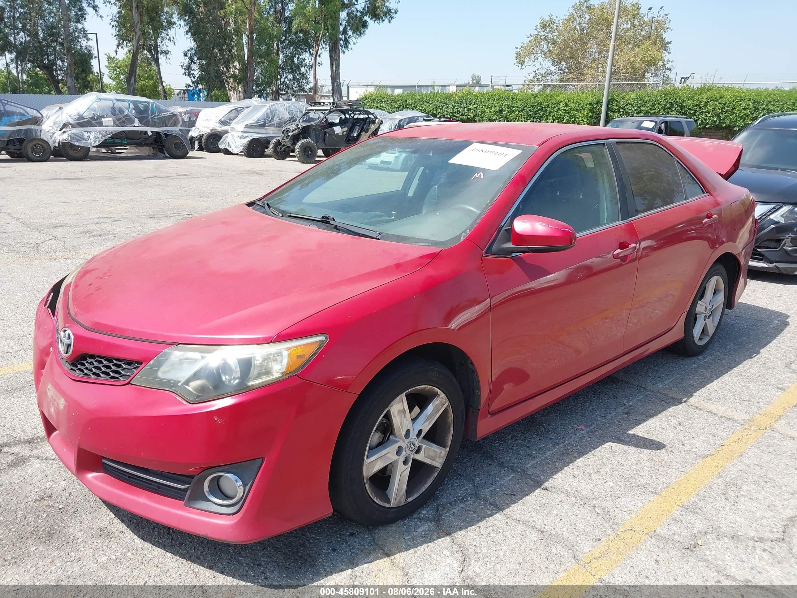 2012 Toyota Camry Se Красный vin: 4T1BF1FK0CU617428