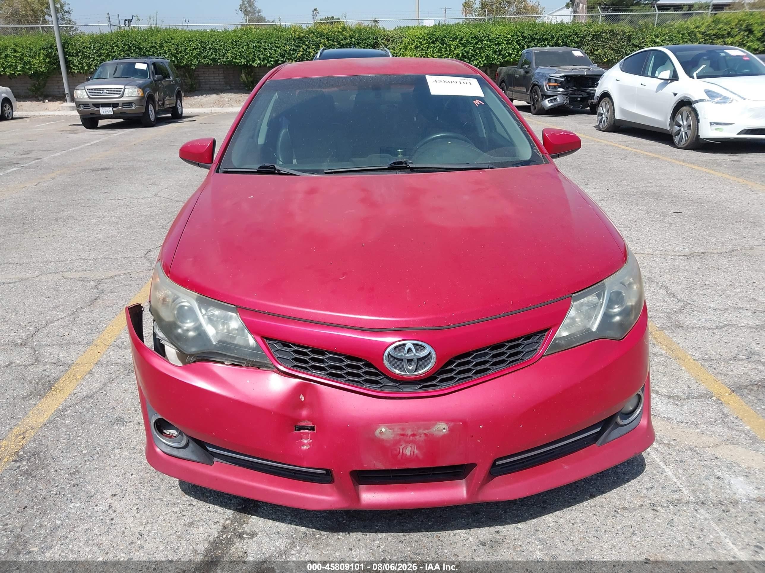 2012 Toyota Camry Se Красный vin: 4T1BF1FK0CU617428