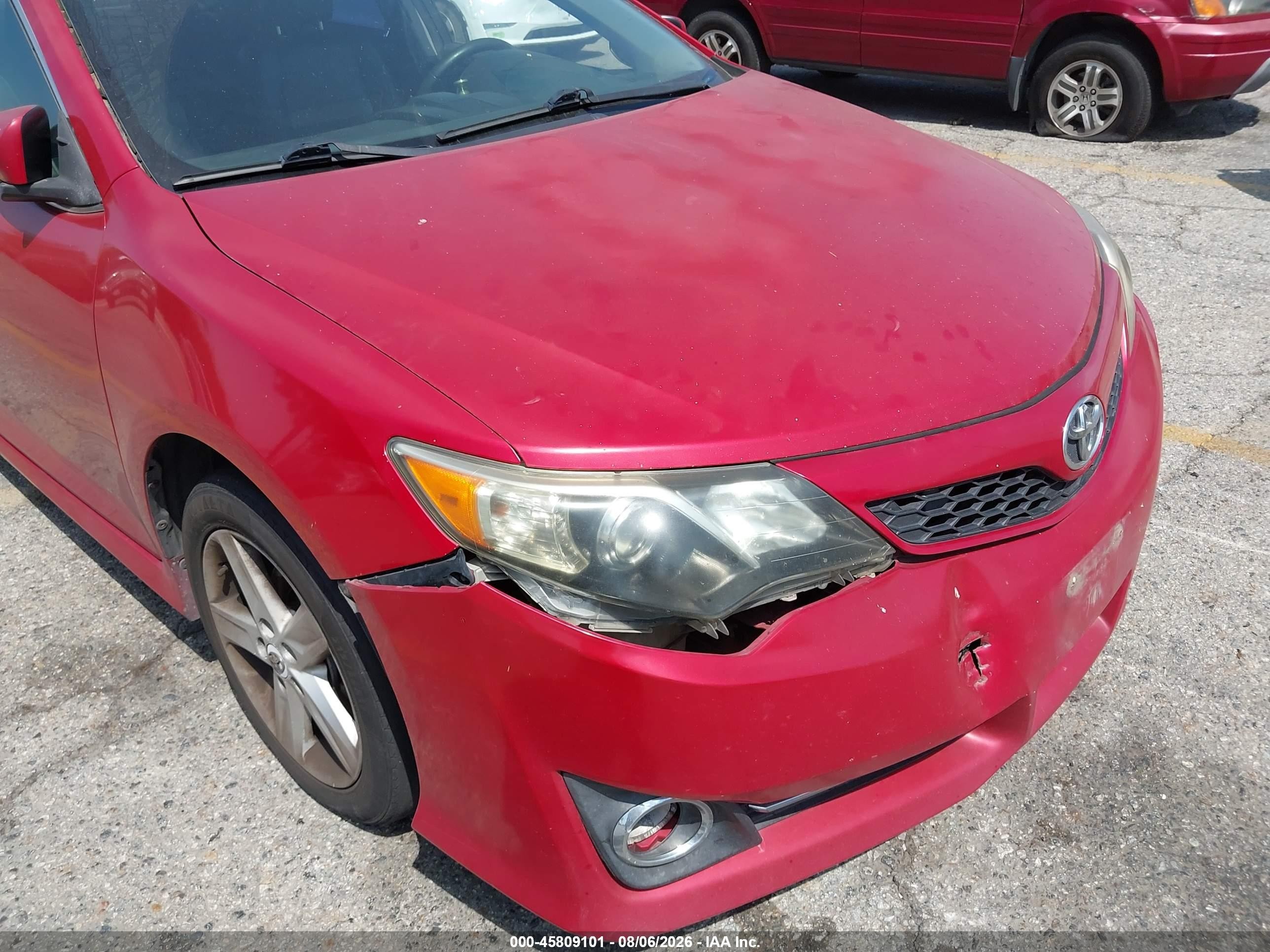 2012 Toyota Camry Se Красный vin: 4T1BF1FK0CU617428