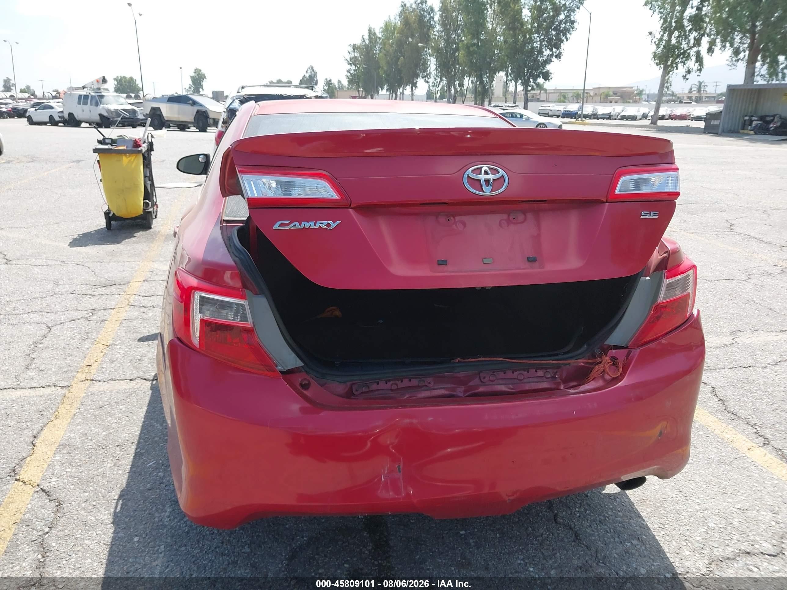 2012 Toyota Camry Se Красный vin: 4T1BF1FK0CU617428