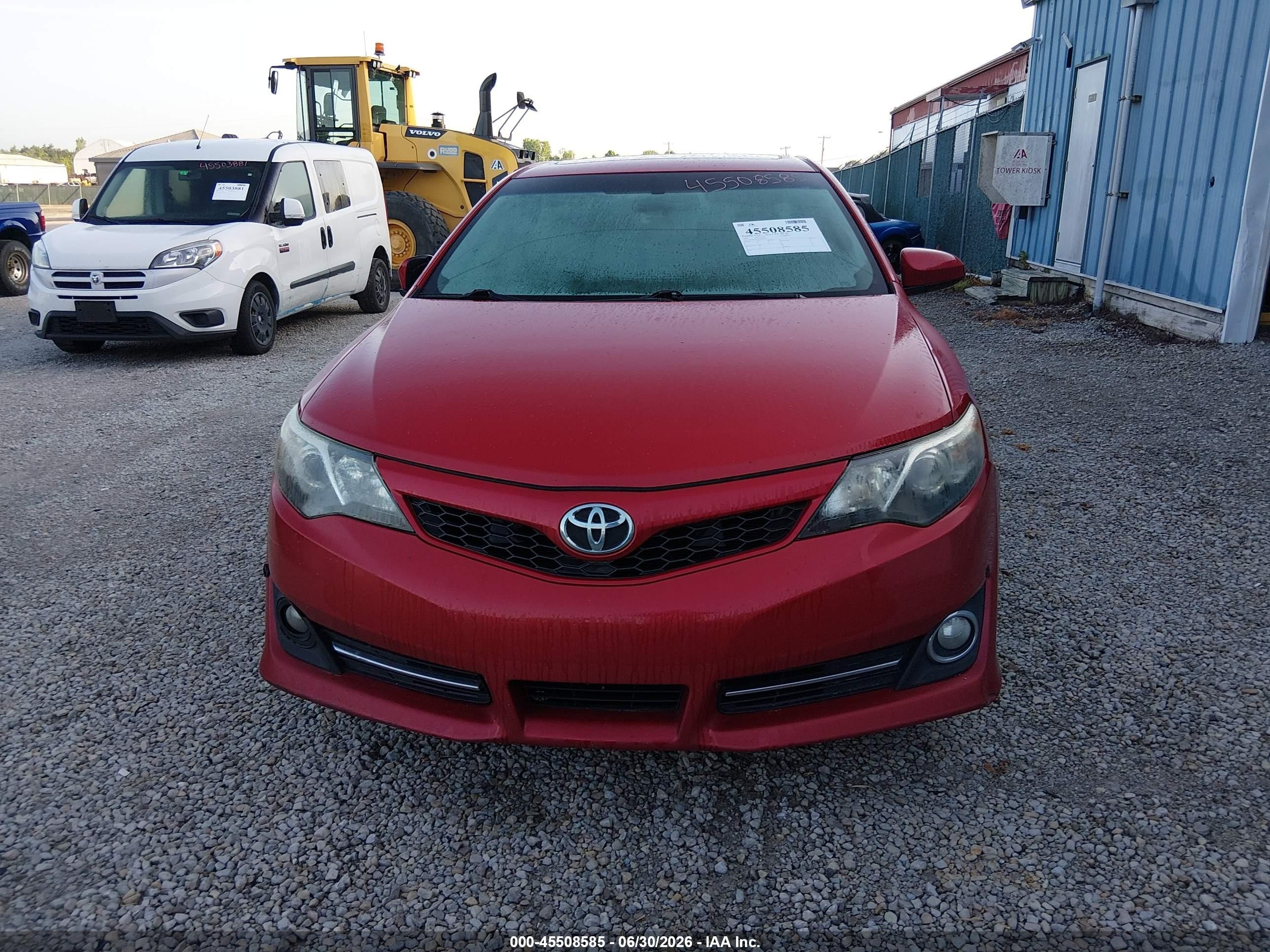 2012 Toyota Camry Se Красный vin: 4T1BF1FK0CU623553