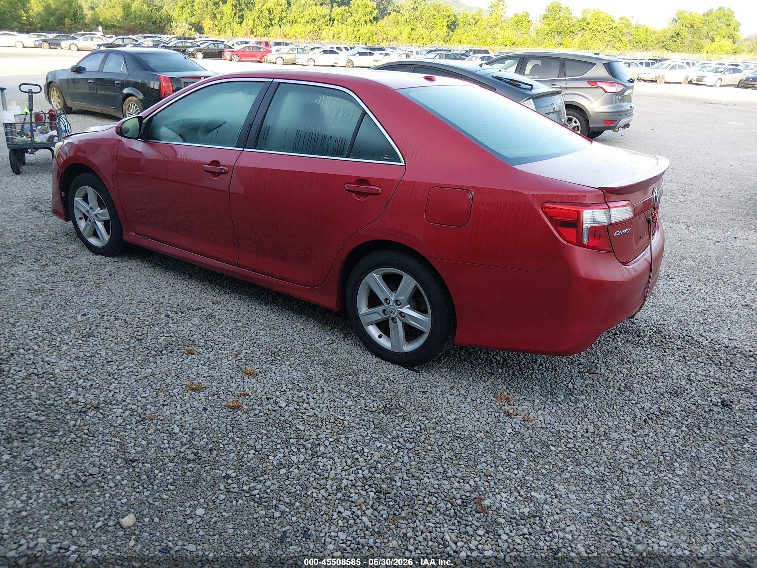 2012 Toyota Camry Se Красный vin: 4T1BF1FK0CU623553