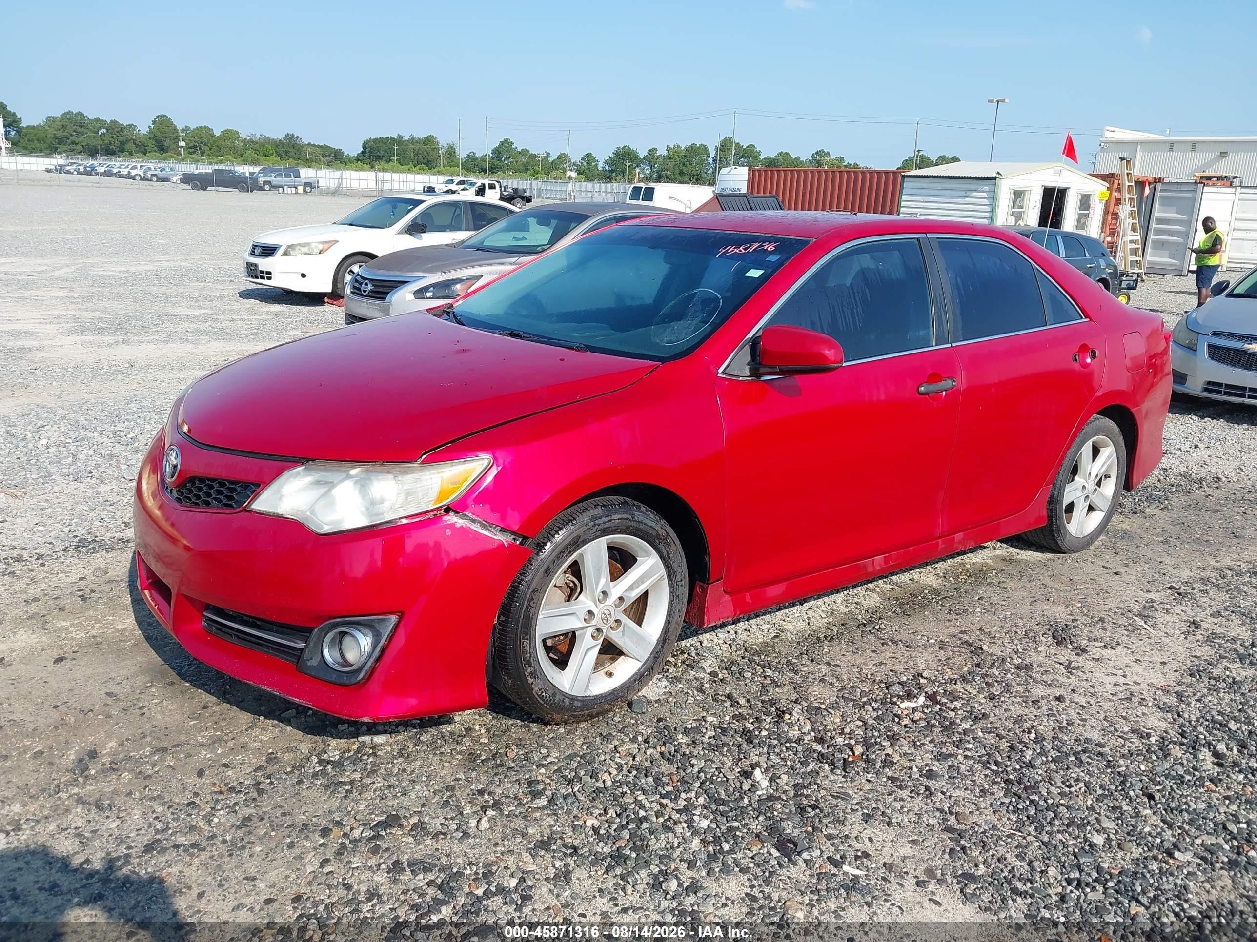 2012 Toyota Camry Se Red vin: 4T1BF1FK0CU628493